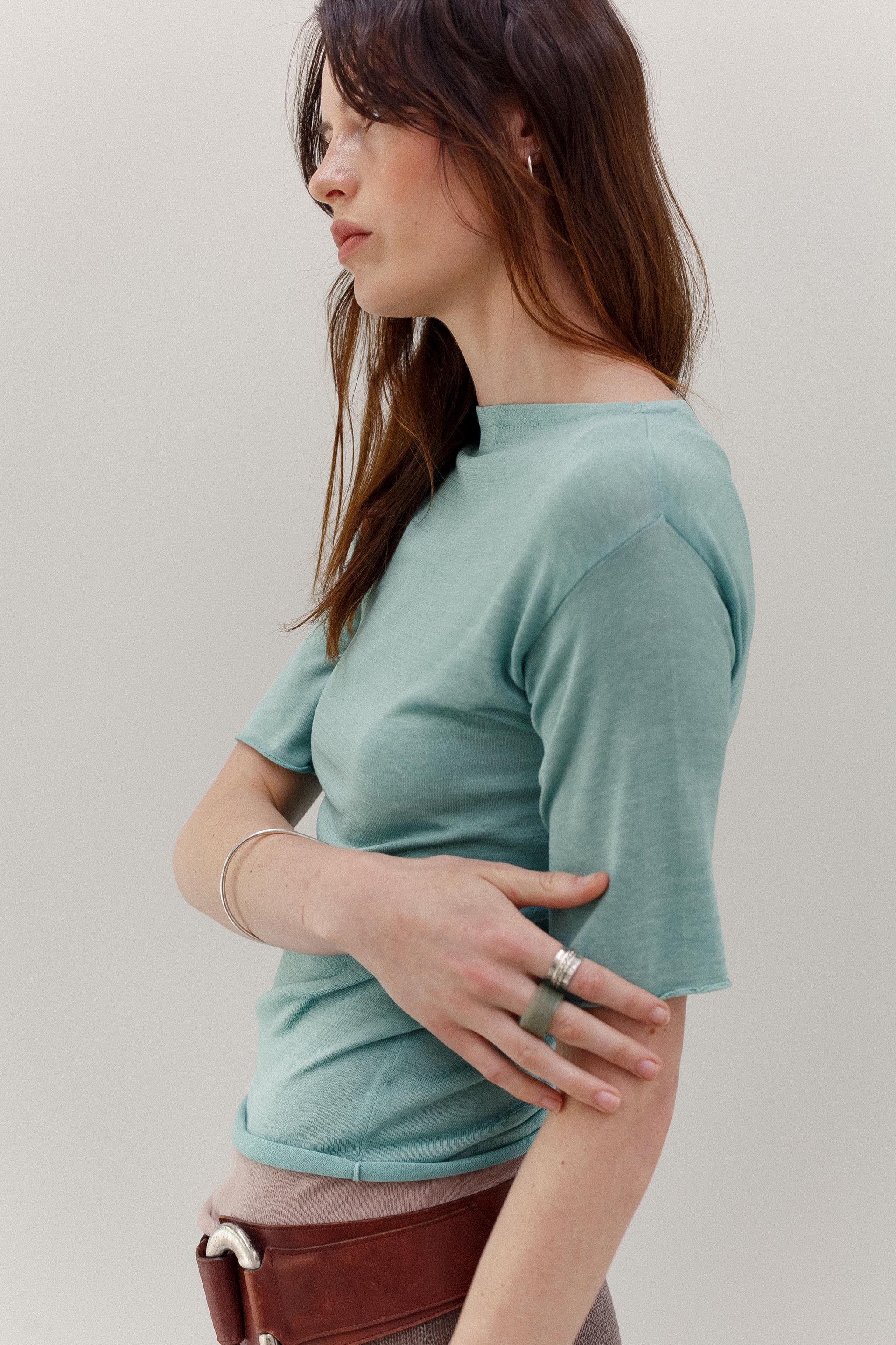 Onure Silk Tee - Tiffany