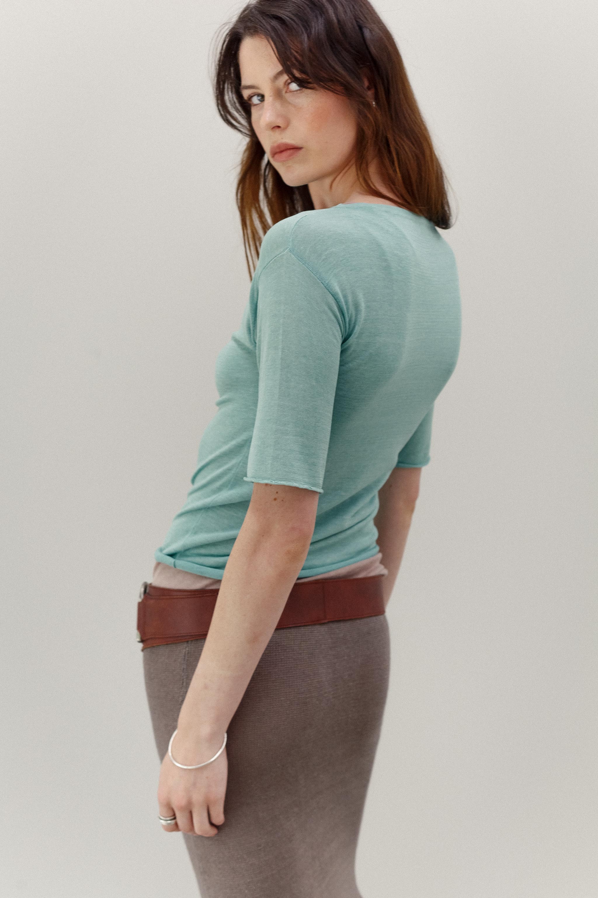 Onure Silk Tee - Tiffany