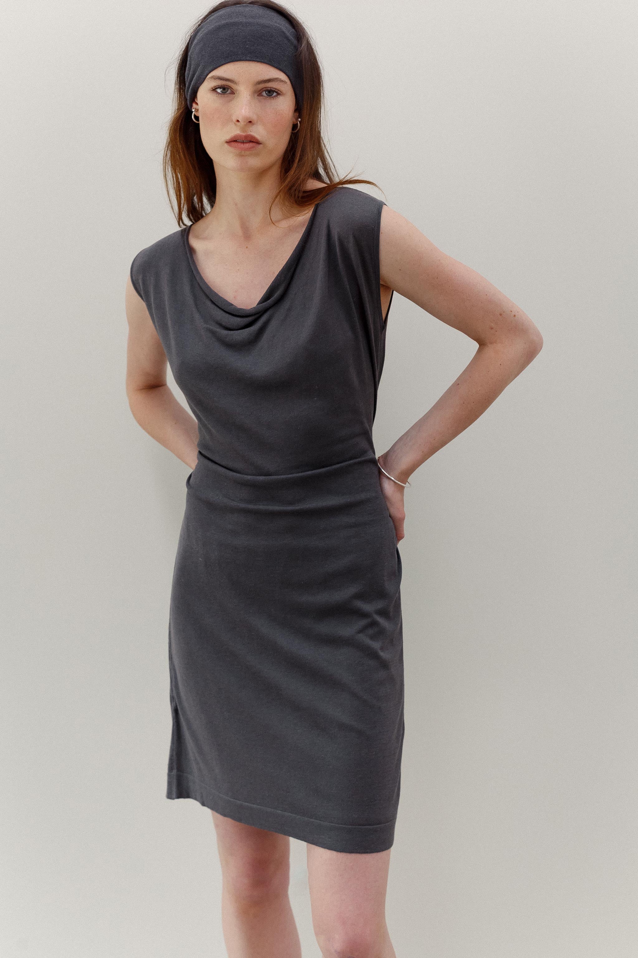 Peace Lily Silk Cotton Dress - Riverstone