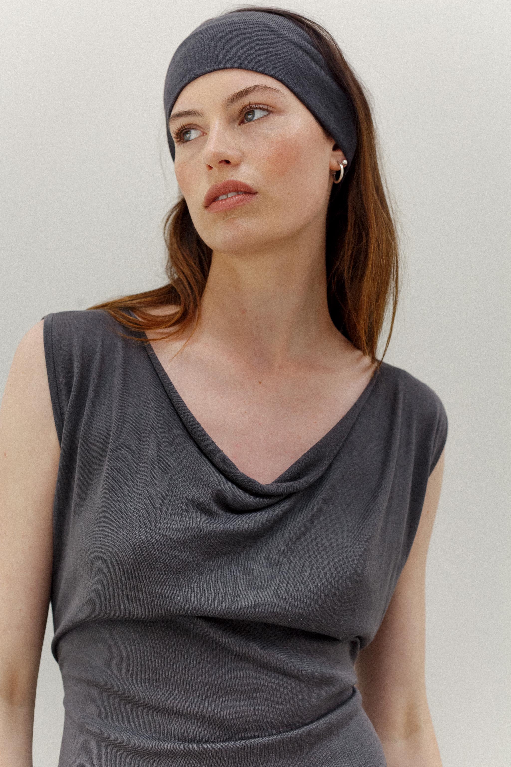 Rei Silk Cashmere Band - Charcoal