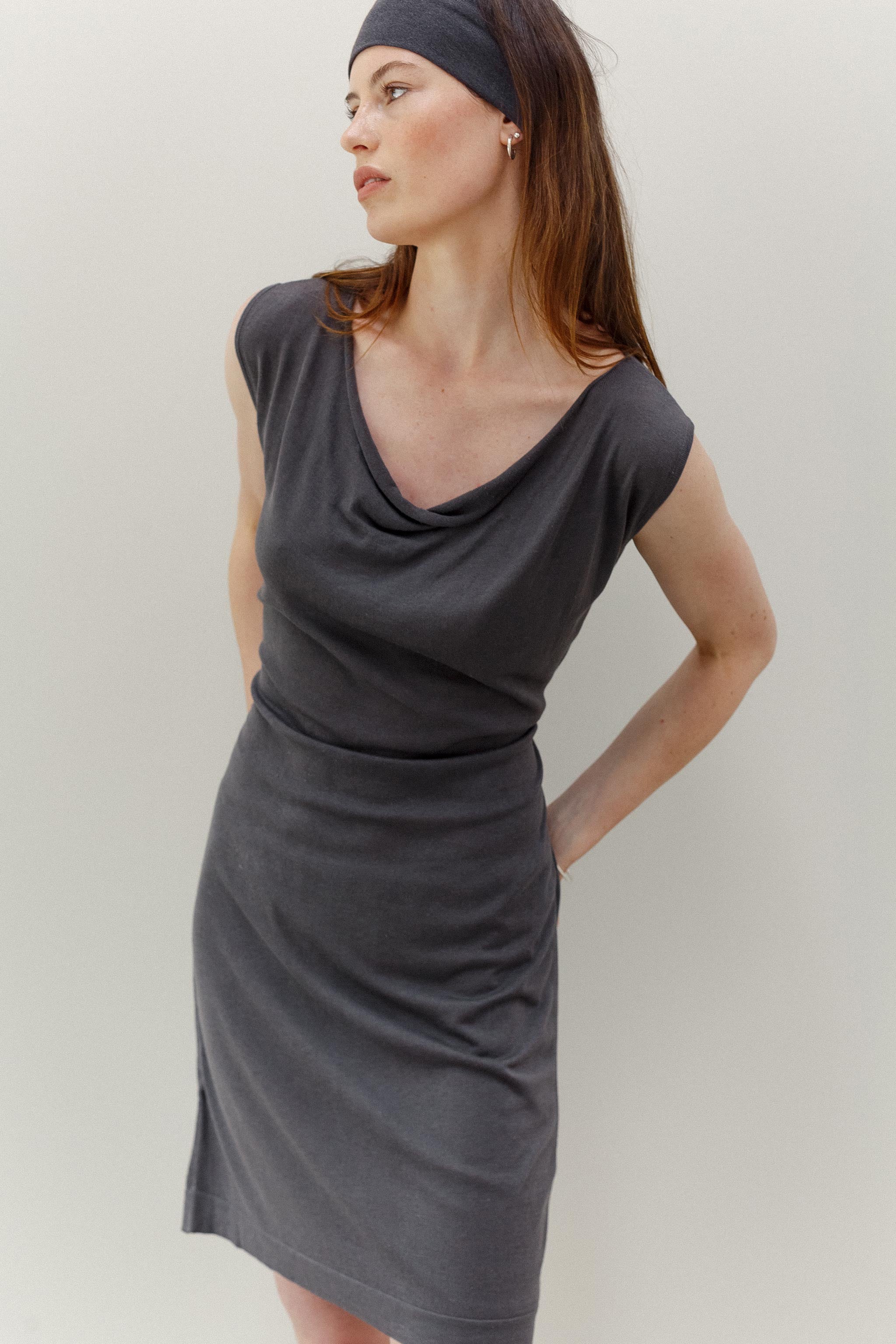 Peace Lily Silk Cotton Dress - Riverstone