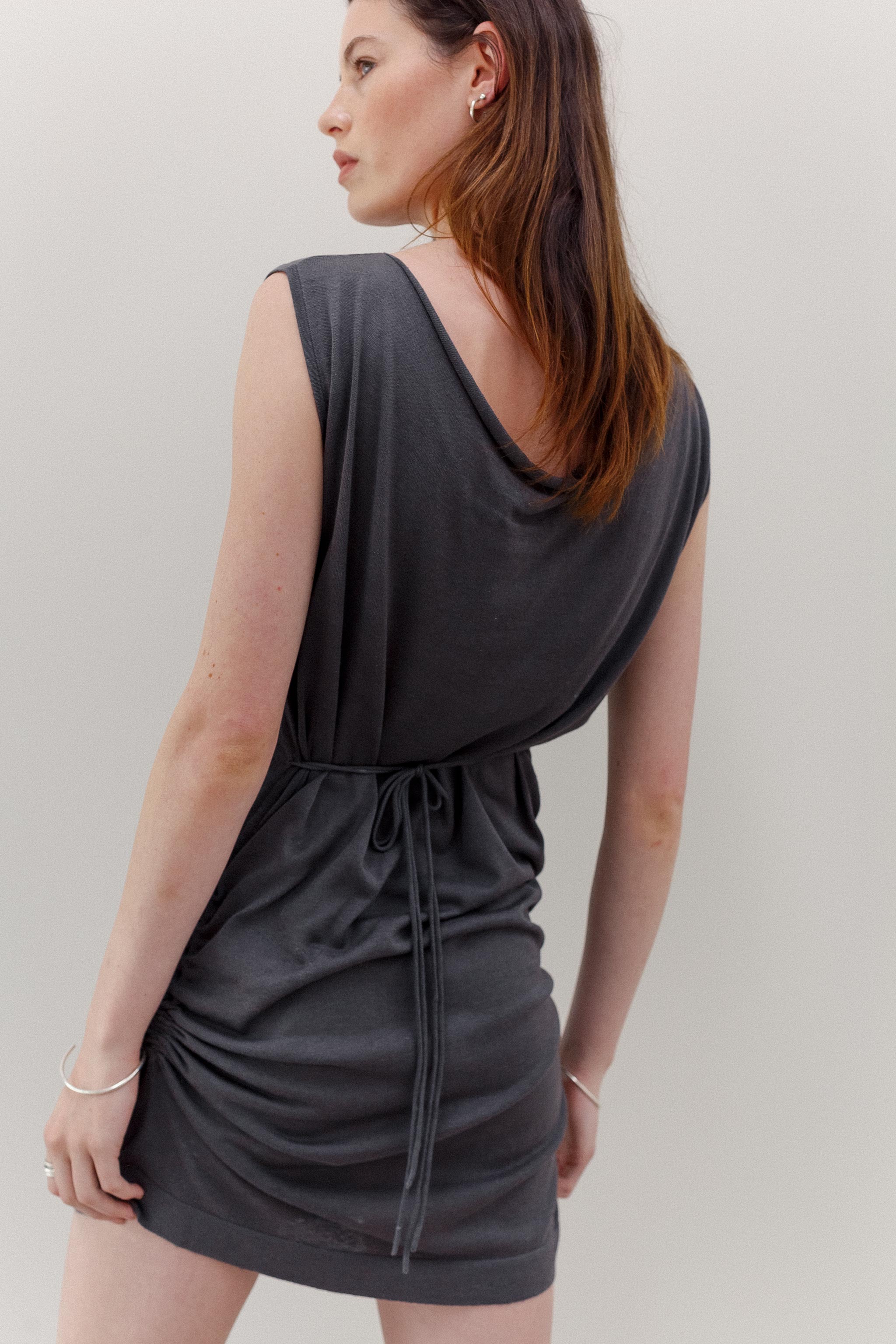 Peace Lily Silk Cotton Dress - Riverstone