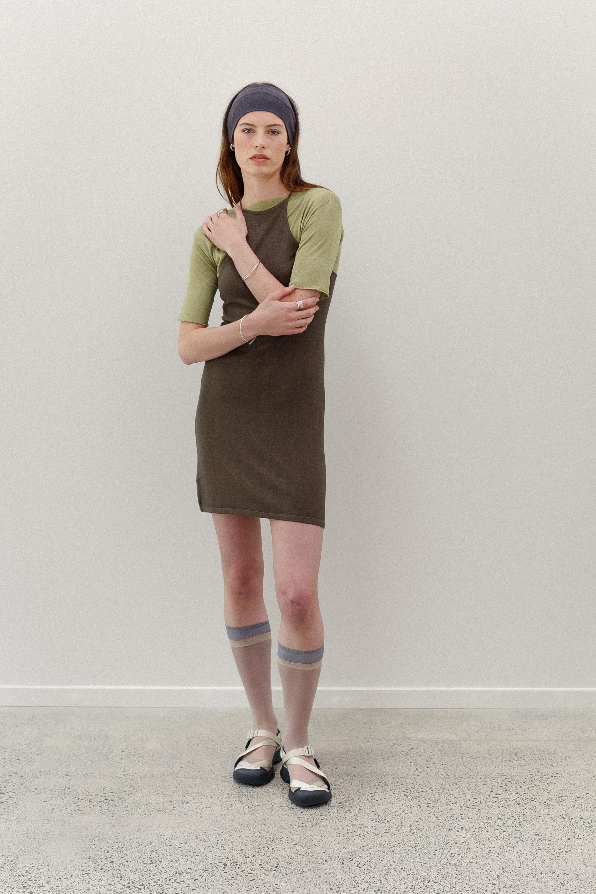 Delta Bamboo Cotton Dress - Moss