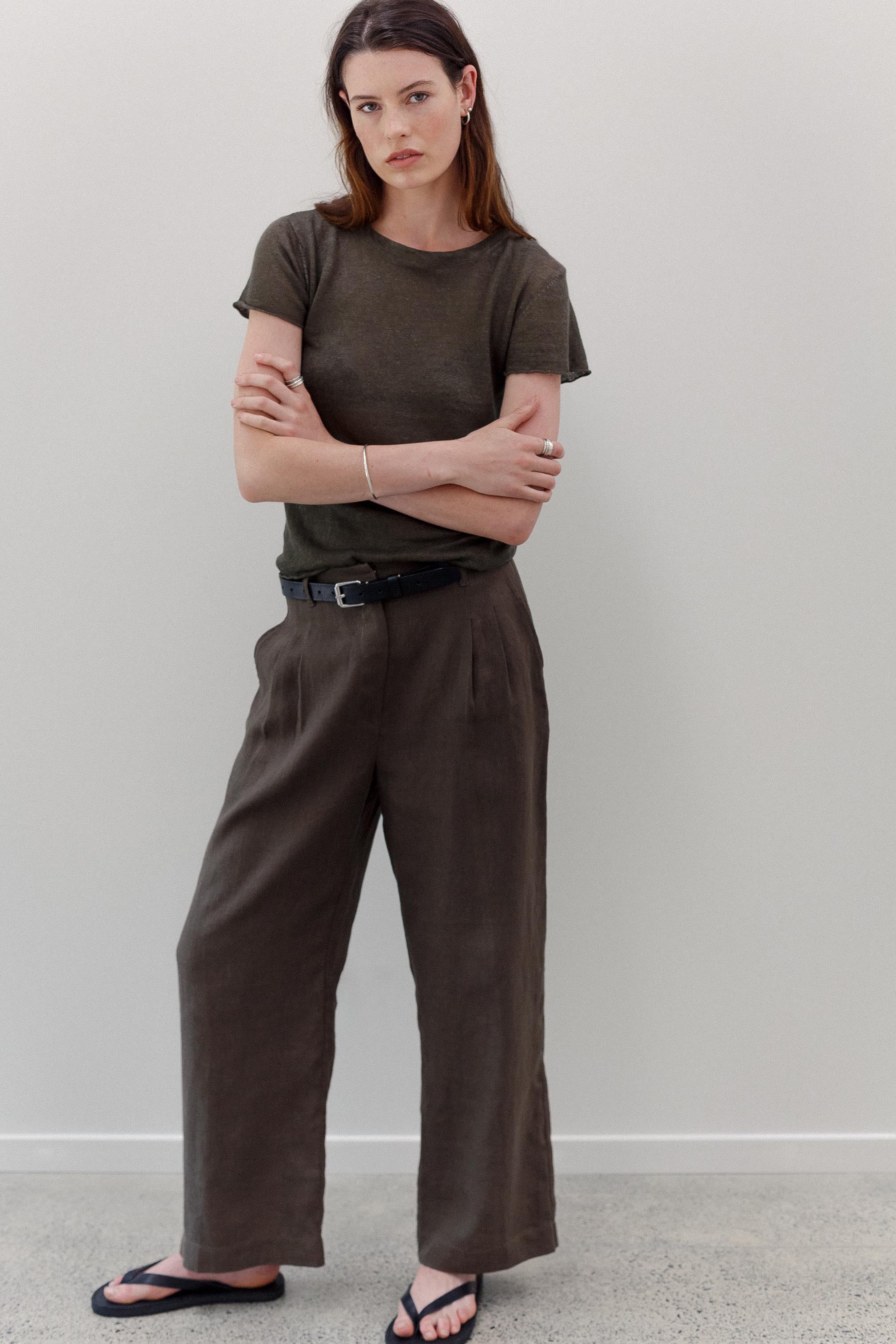 Maverick Linen Pants - Khaki