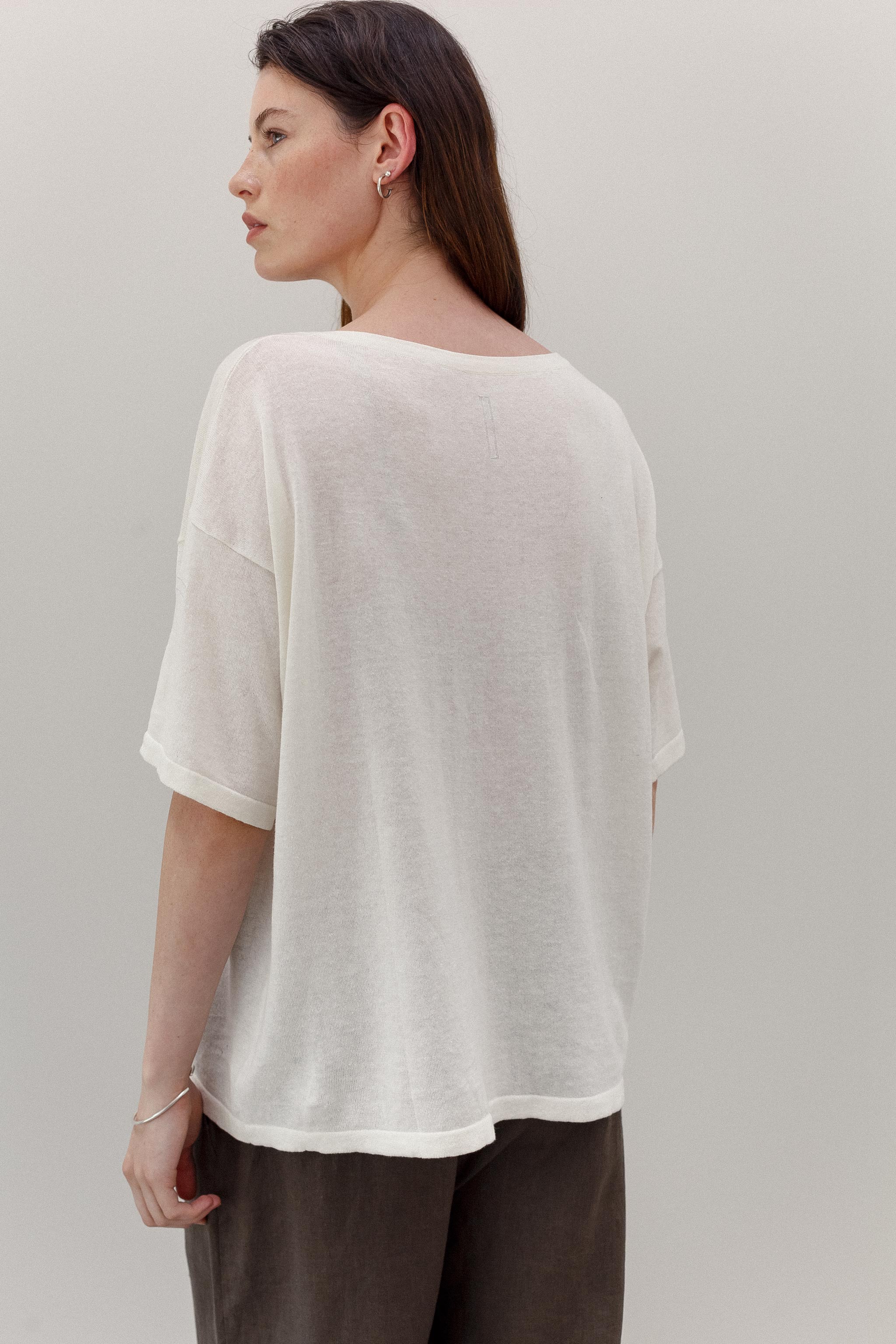 Kind Hemp Embroidery Tee - Blanc
