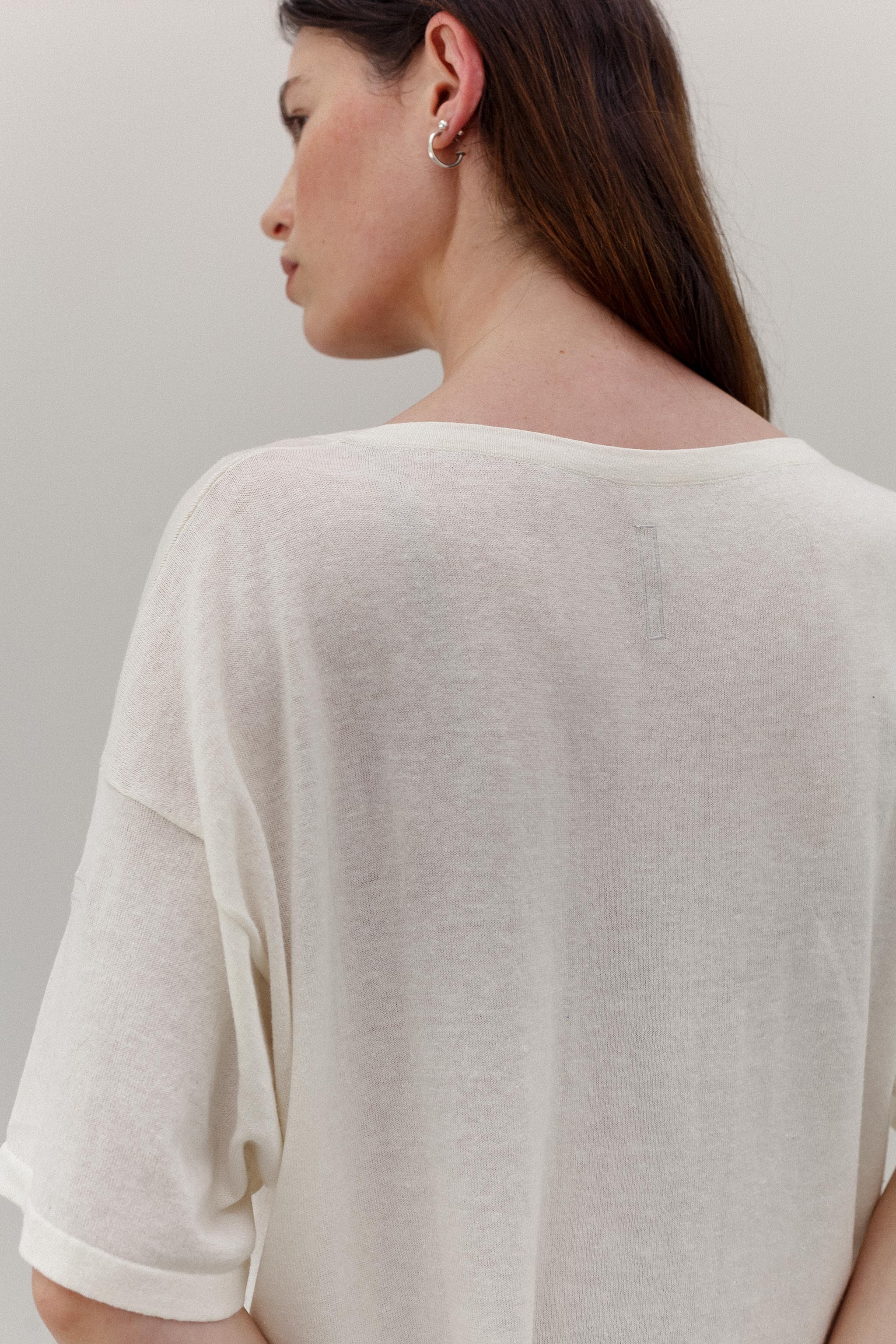 Kind Hemp Embroidery Tee - Blanc