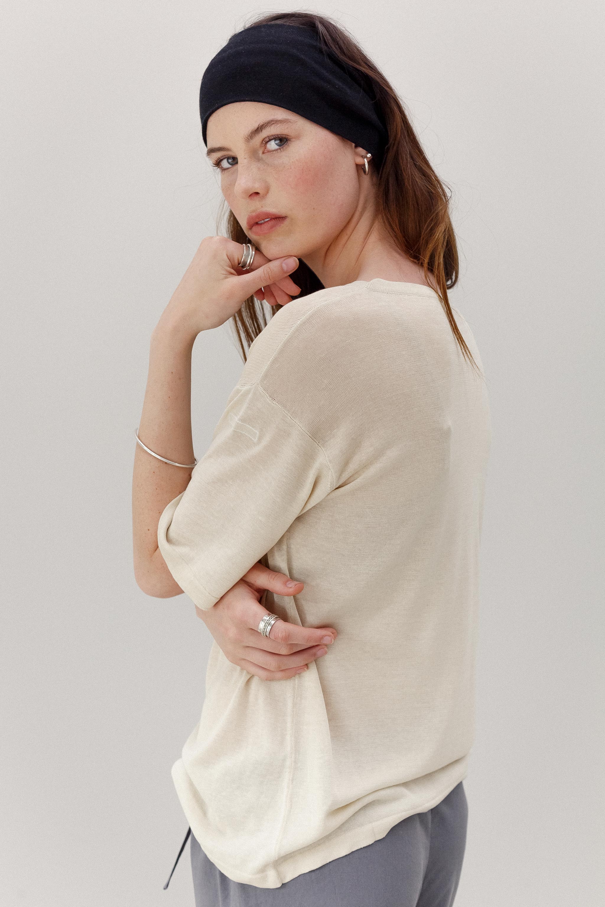 Rei Silk Cashmere Band - Black