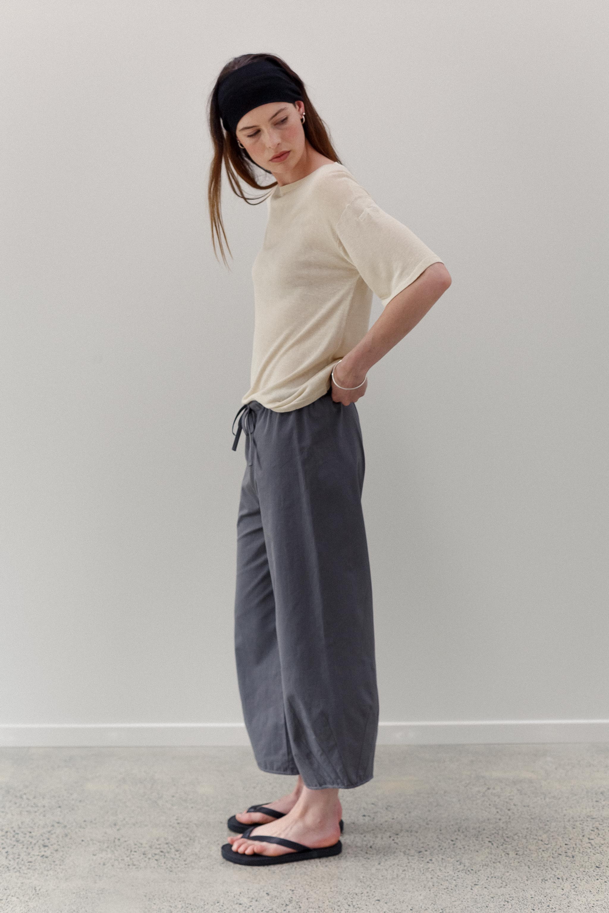 Dream Cotton Pants - Pewter