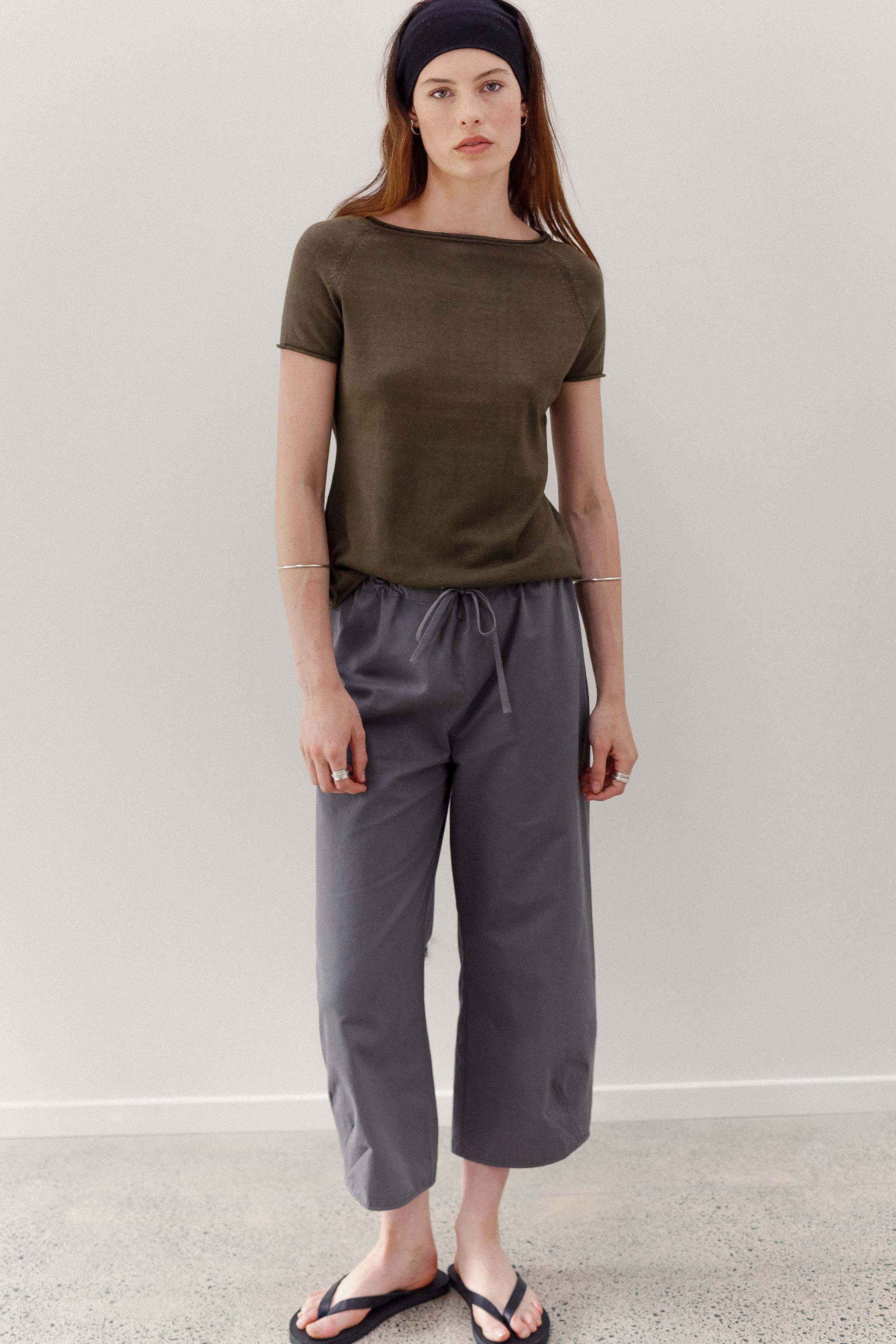 Dream Cotton Pants - Pewter