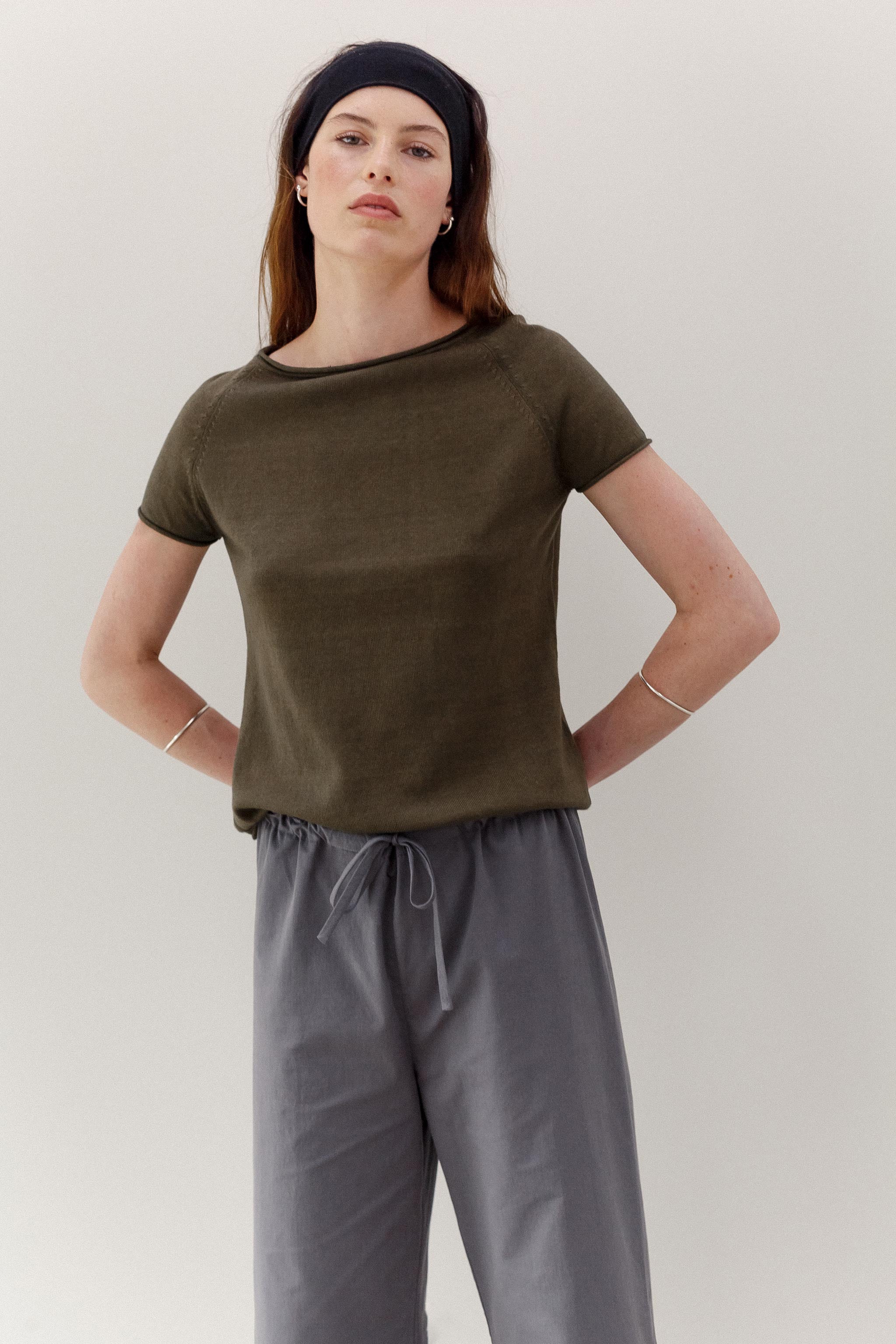 Dream Cotton Pants - Pewter