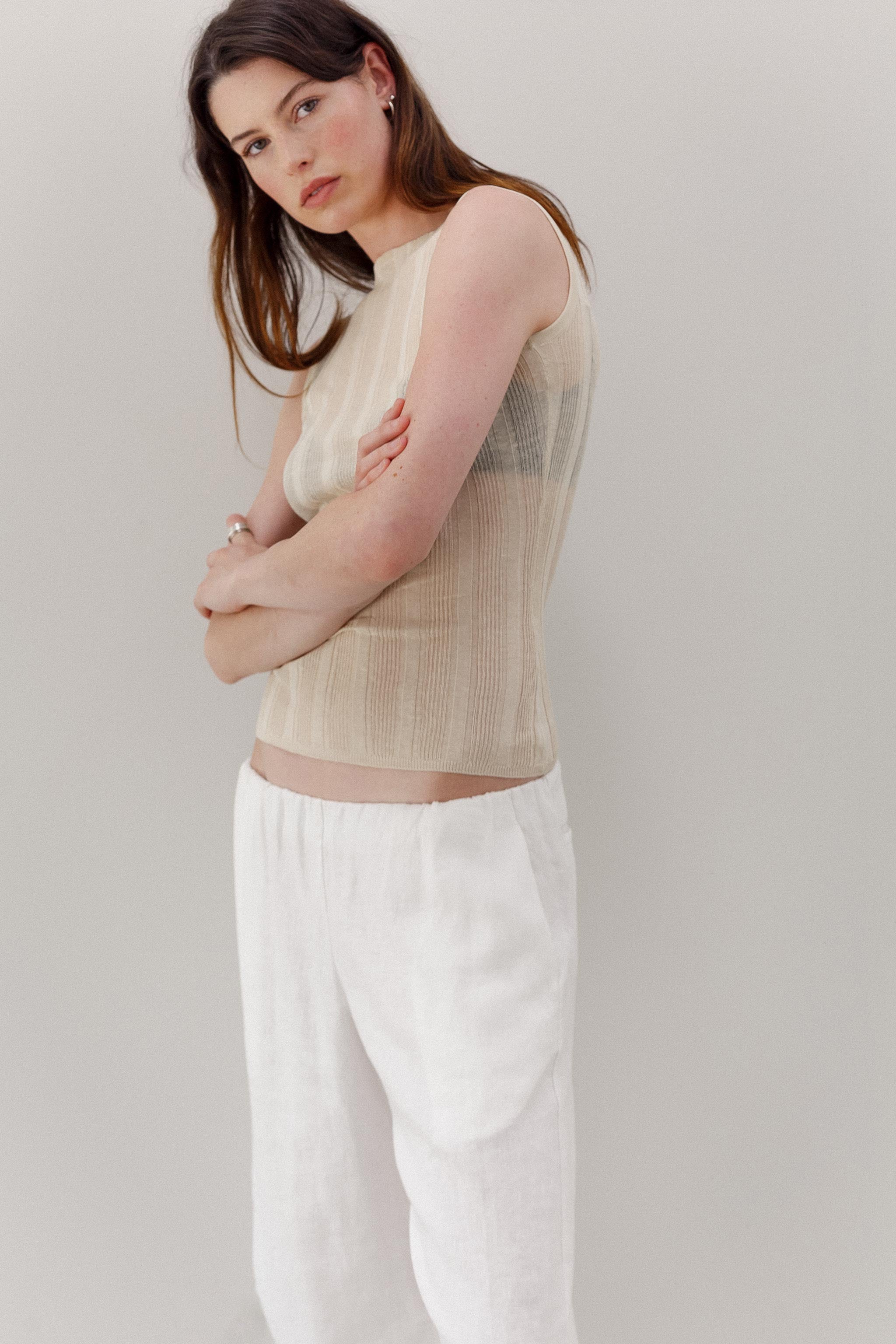 Onure Silk Web Tank - Sand