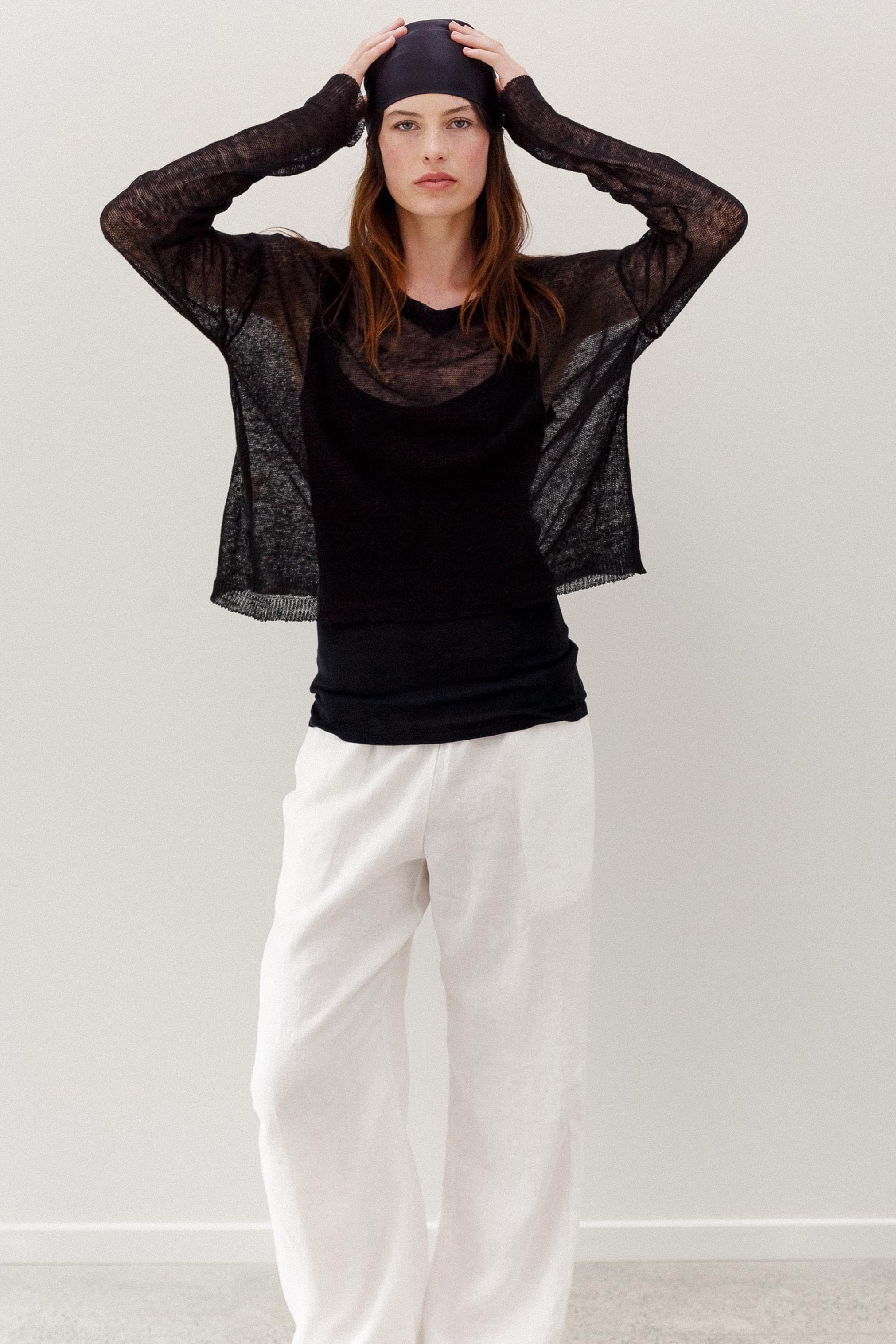 Ravel Linen Top - Black