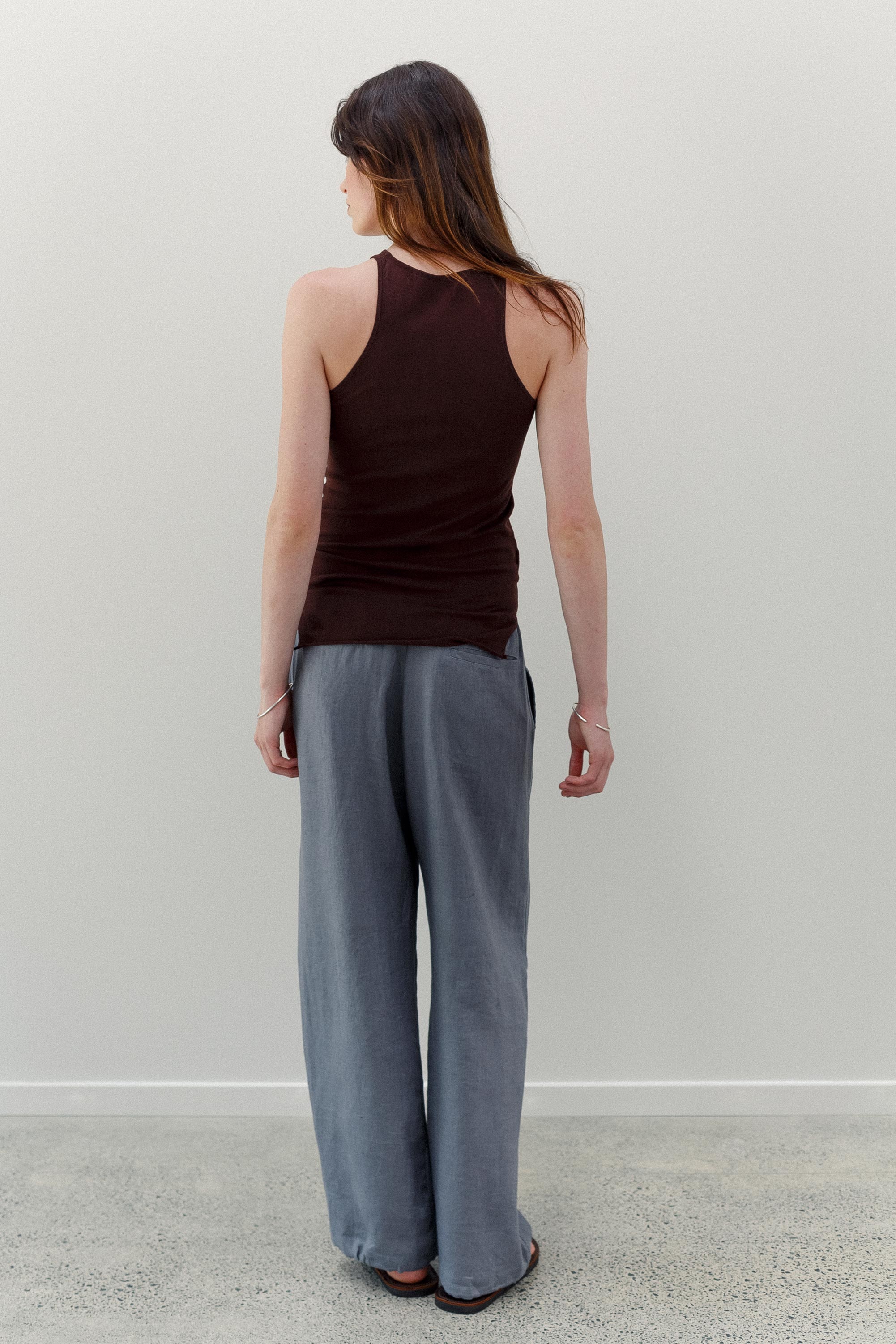 Tama Silk Cotton Tank - Cacao