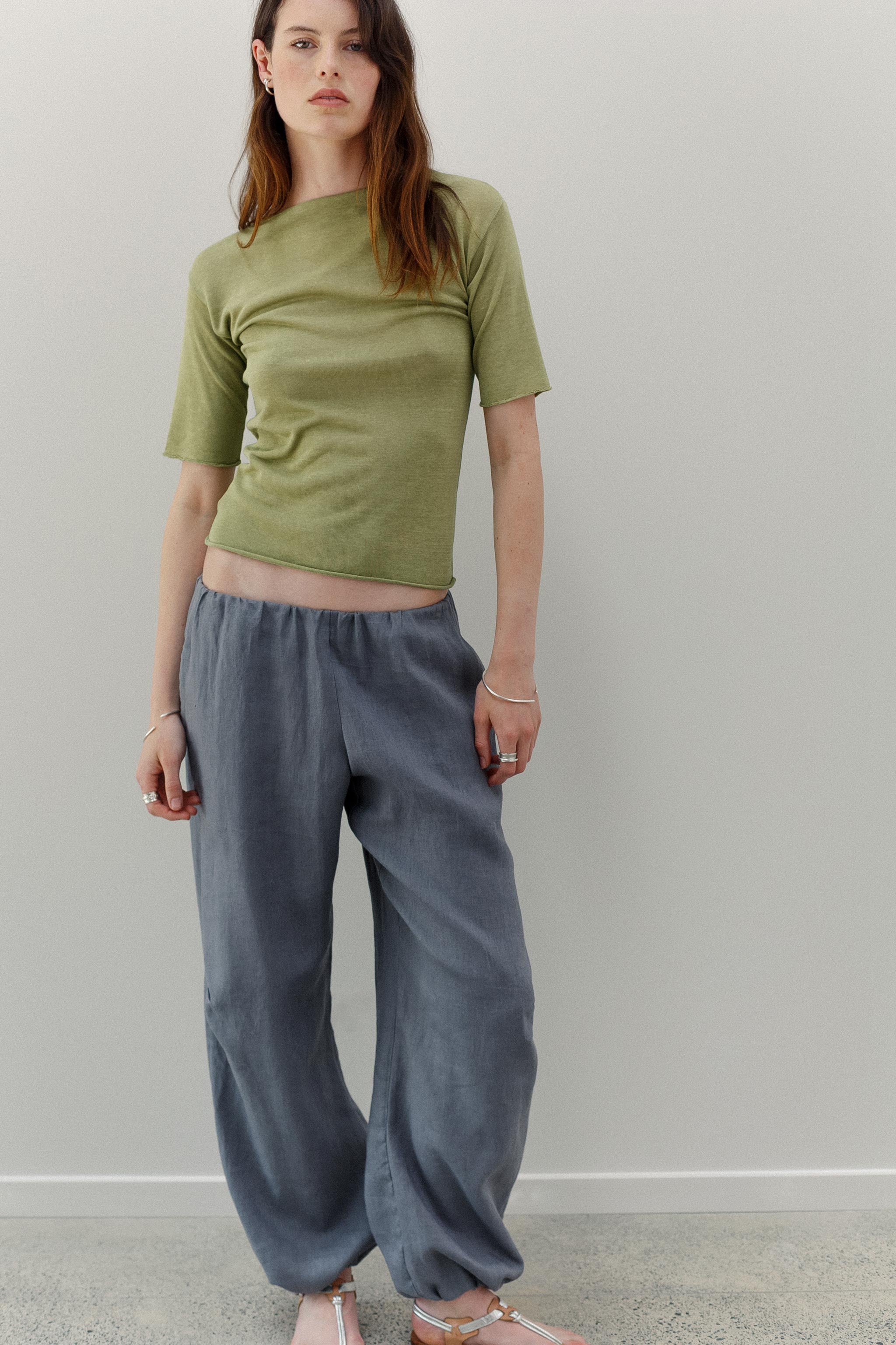 Ming Linen Pants - Slate