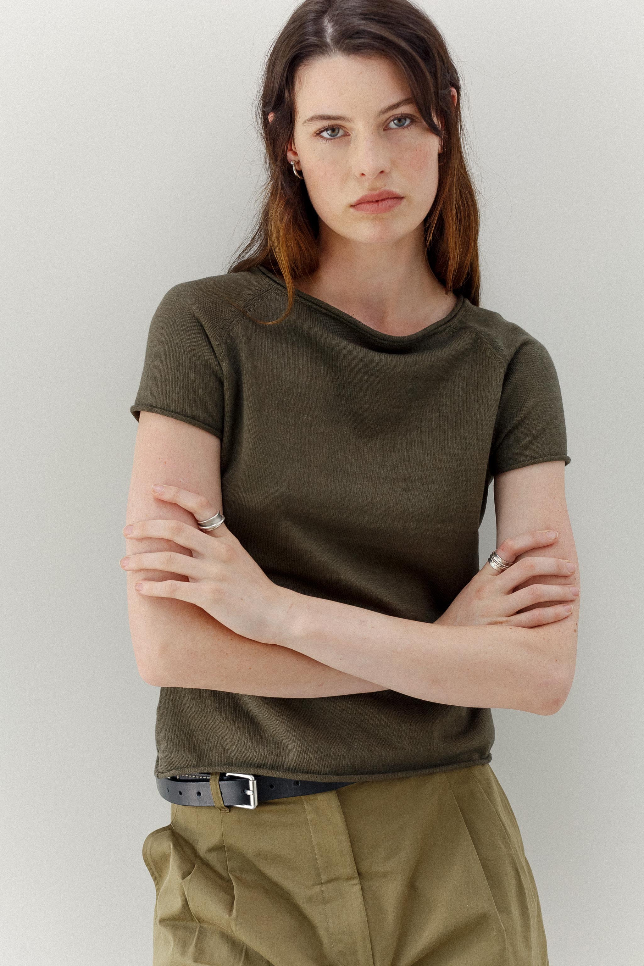 Maya Cotton Top - Olive