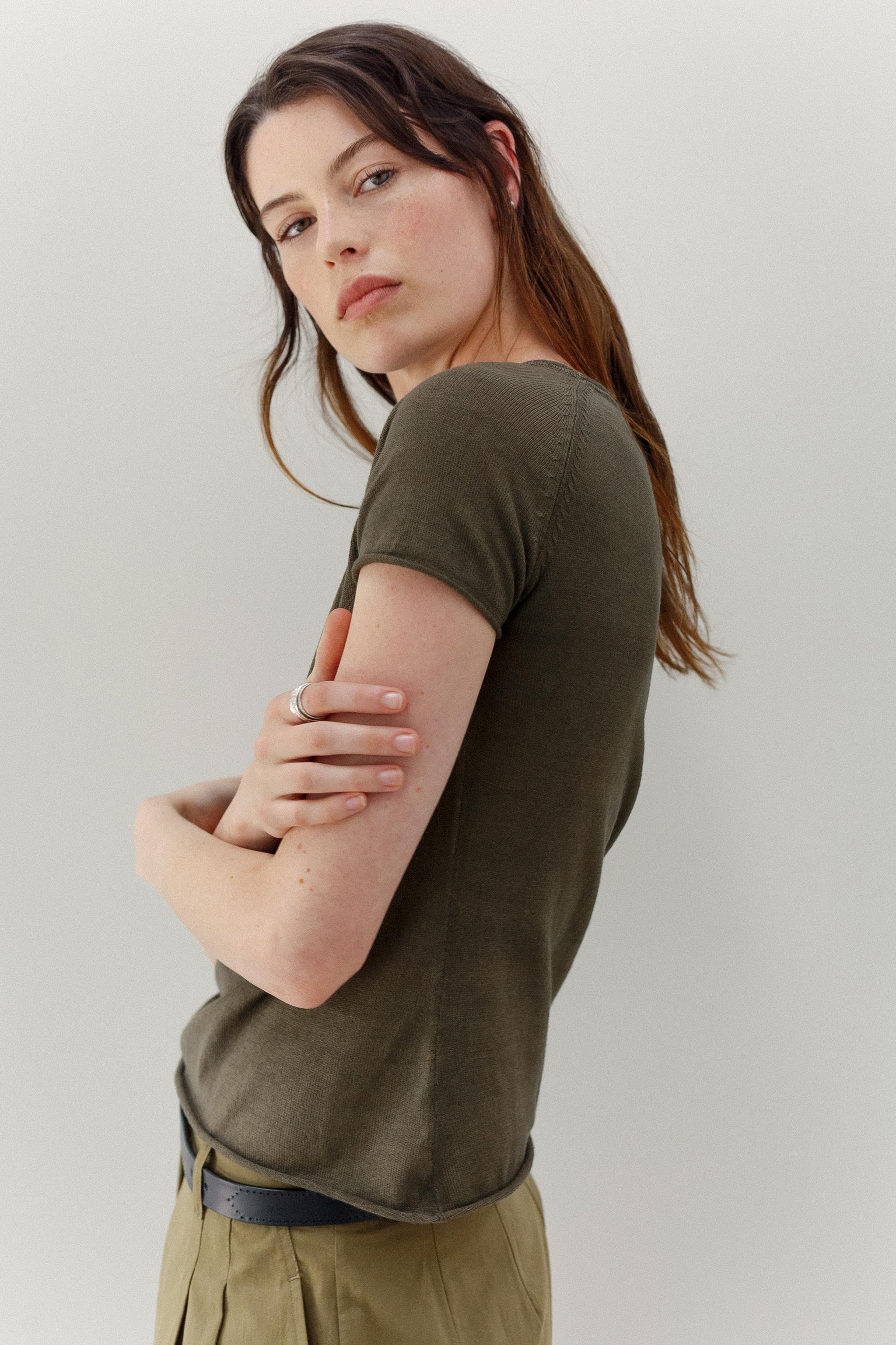 Maya Cotton Top - Olive