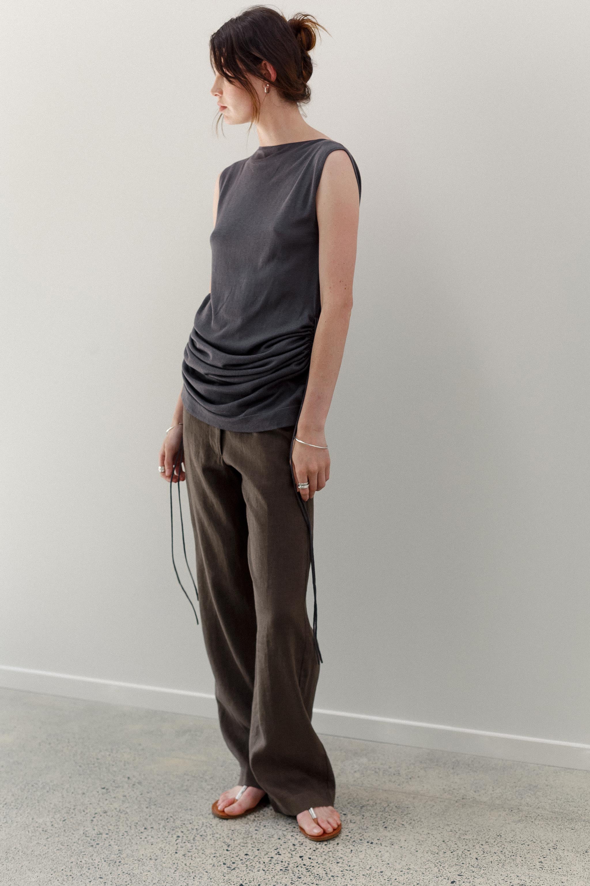 Peace Lily Silk Cotton Dress - Riverstone