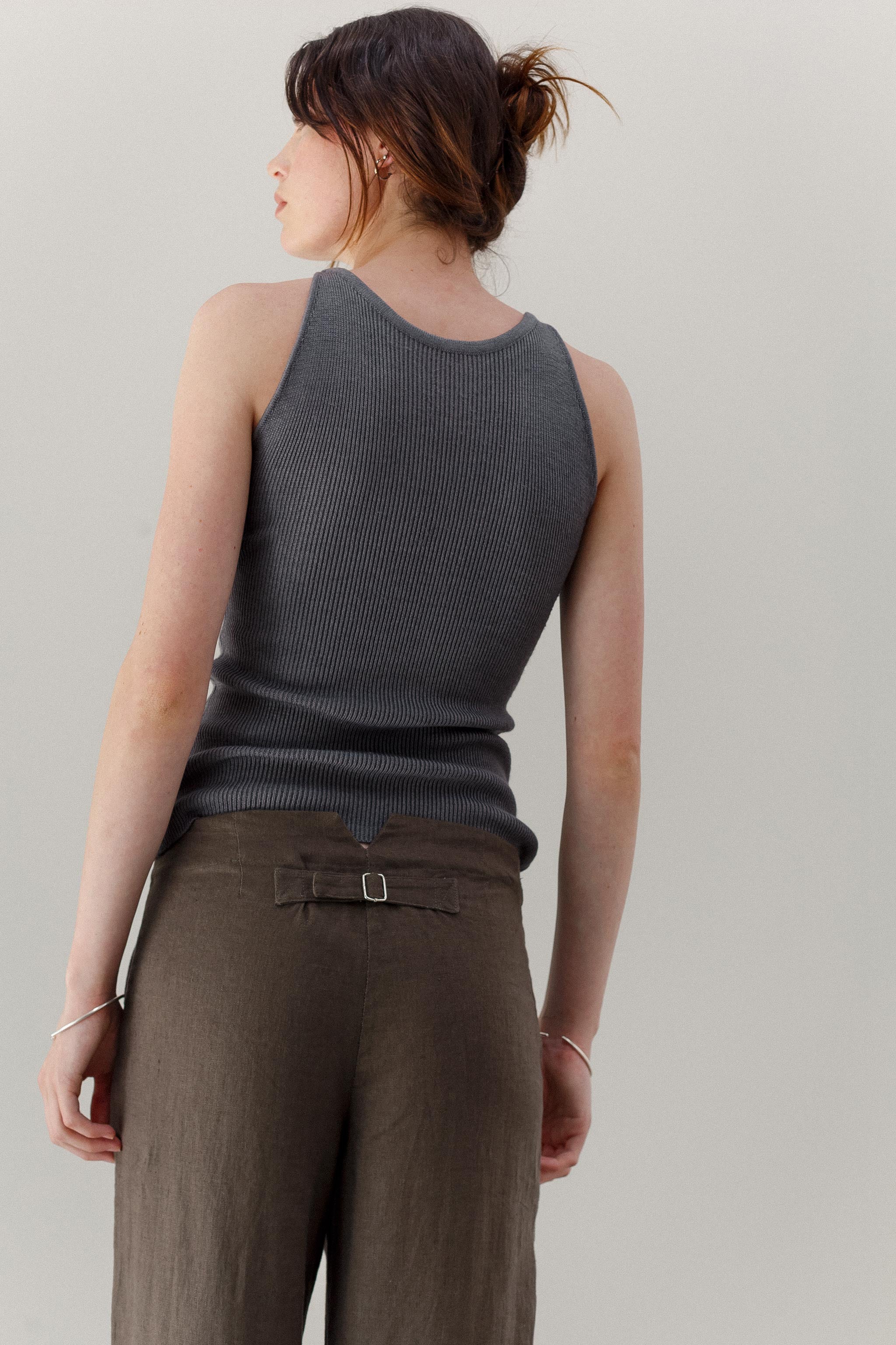 Belladonna Silk Cashmere Top - Pewter