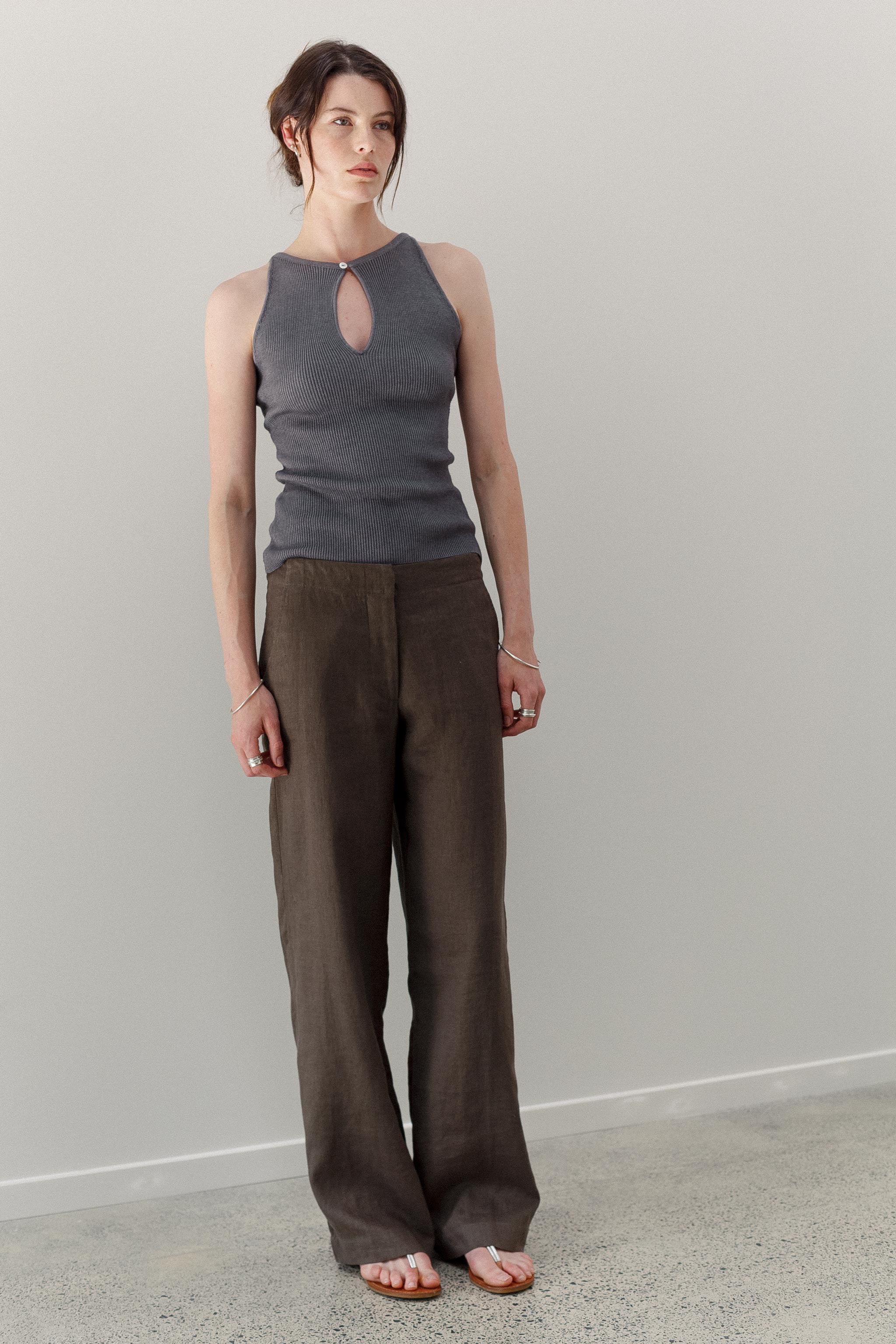 Belladonna Silk Cashmere Top - Pewter