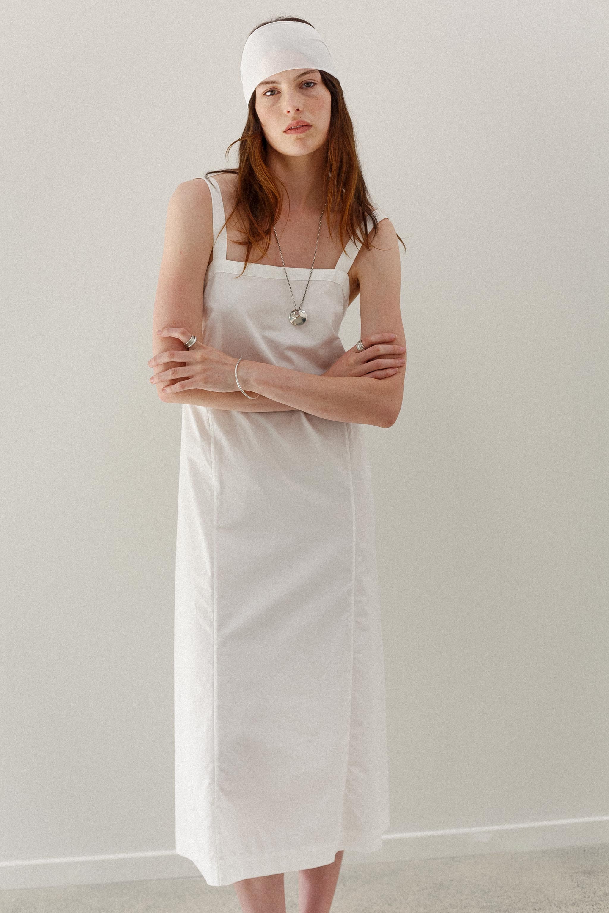 Dalliance Cotton Slip Dress - White