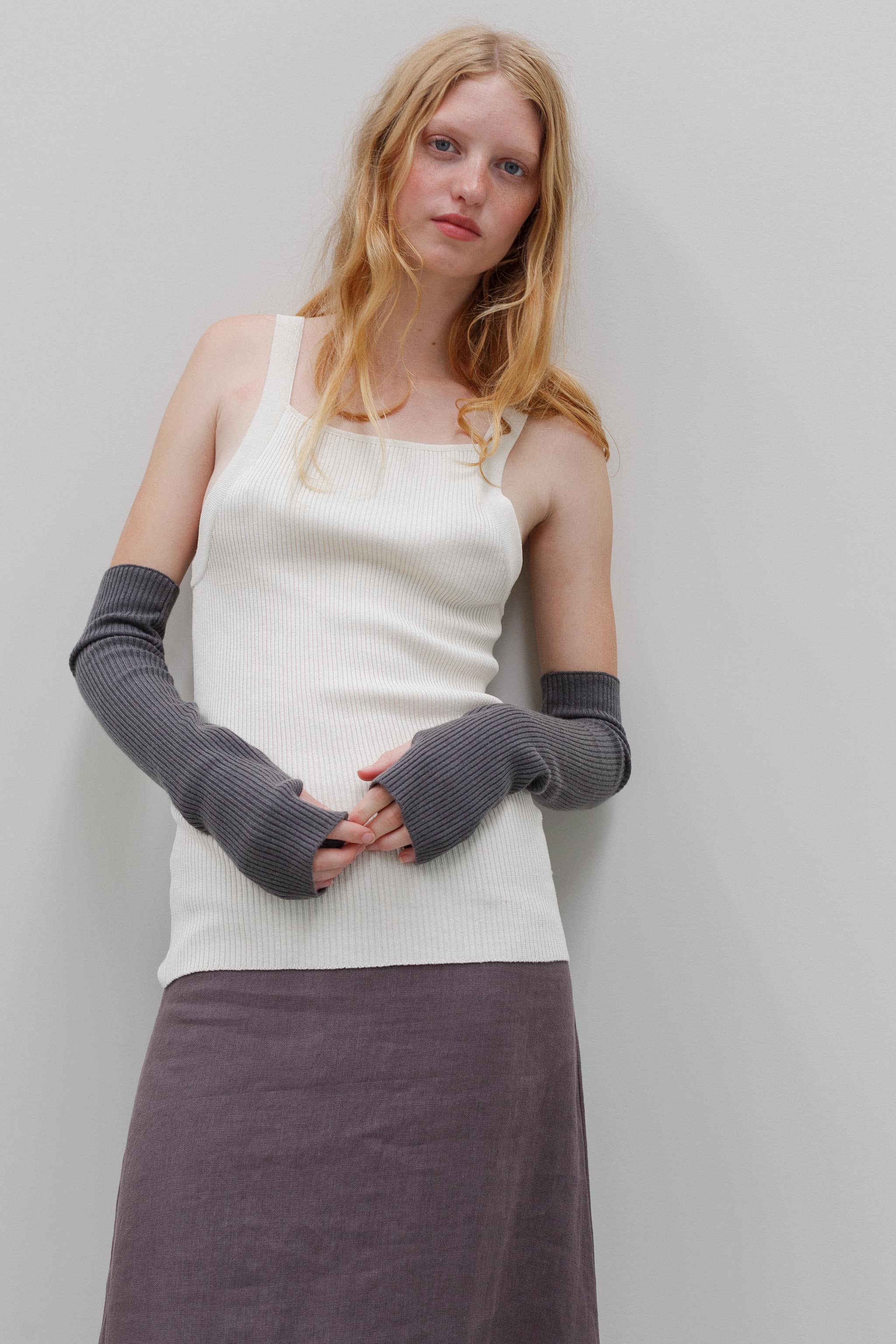 Deda Cashmere Gloves - Marl Grey