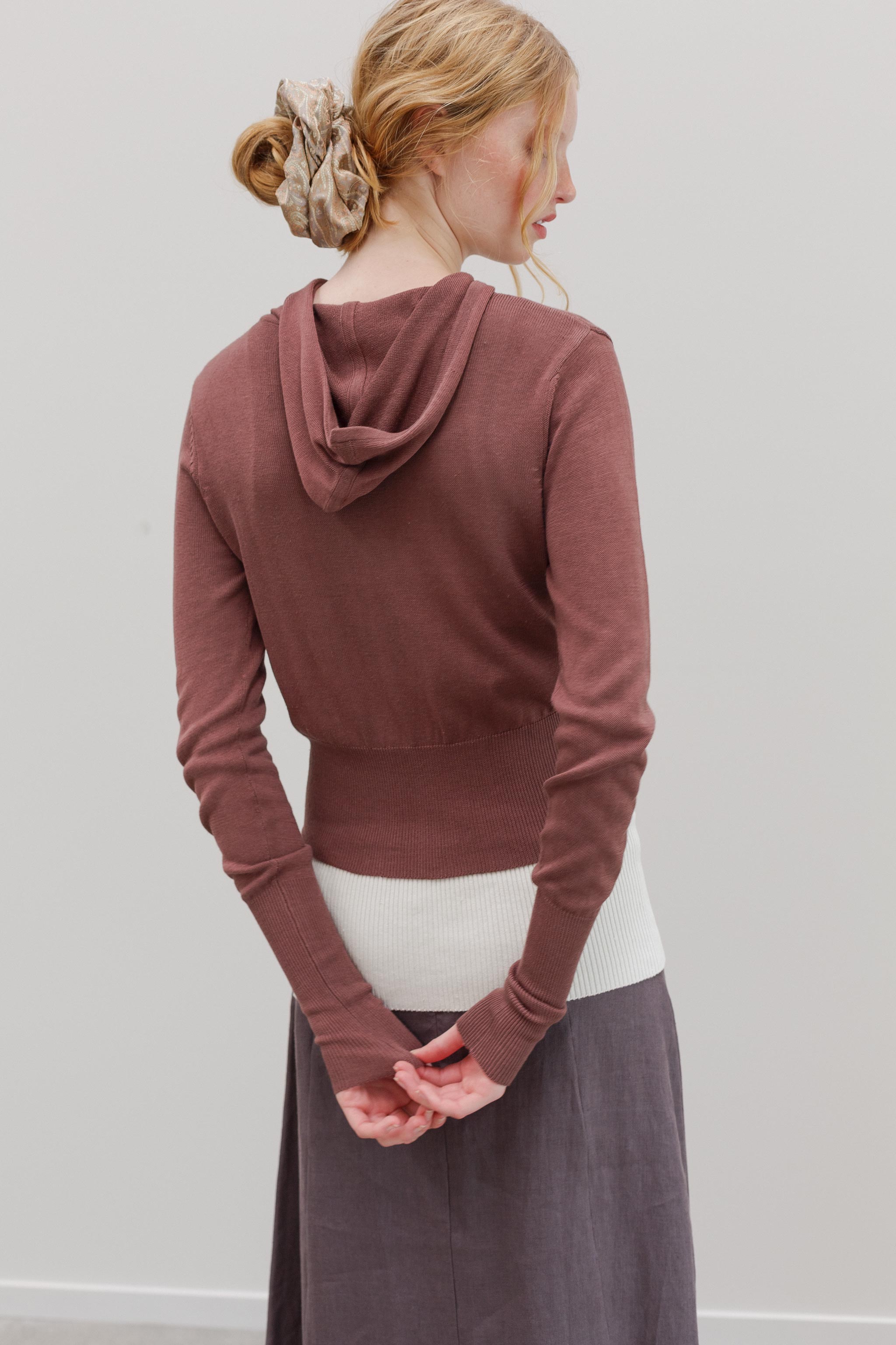 Wes Silk Cotton Hoodie - Sumac