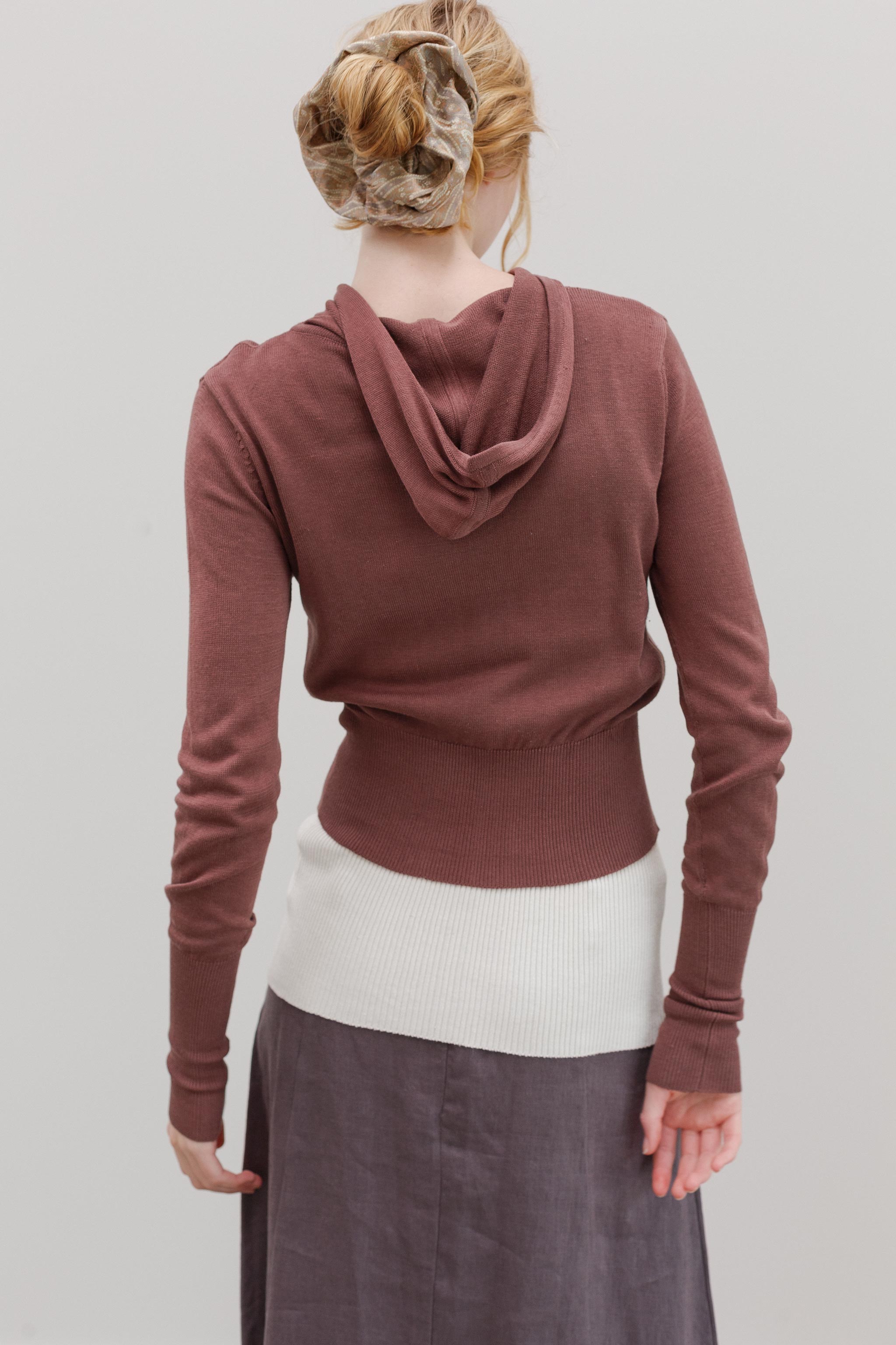 Wes Silk Cotton Hoodie - Sumac