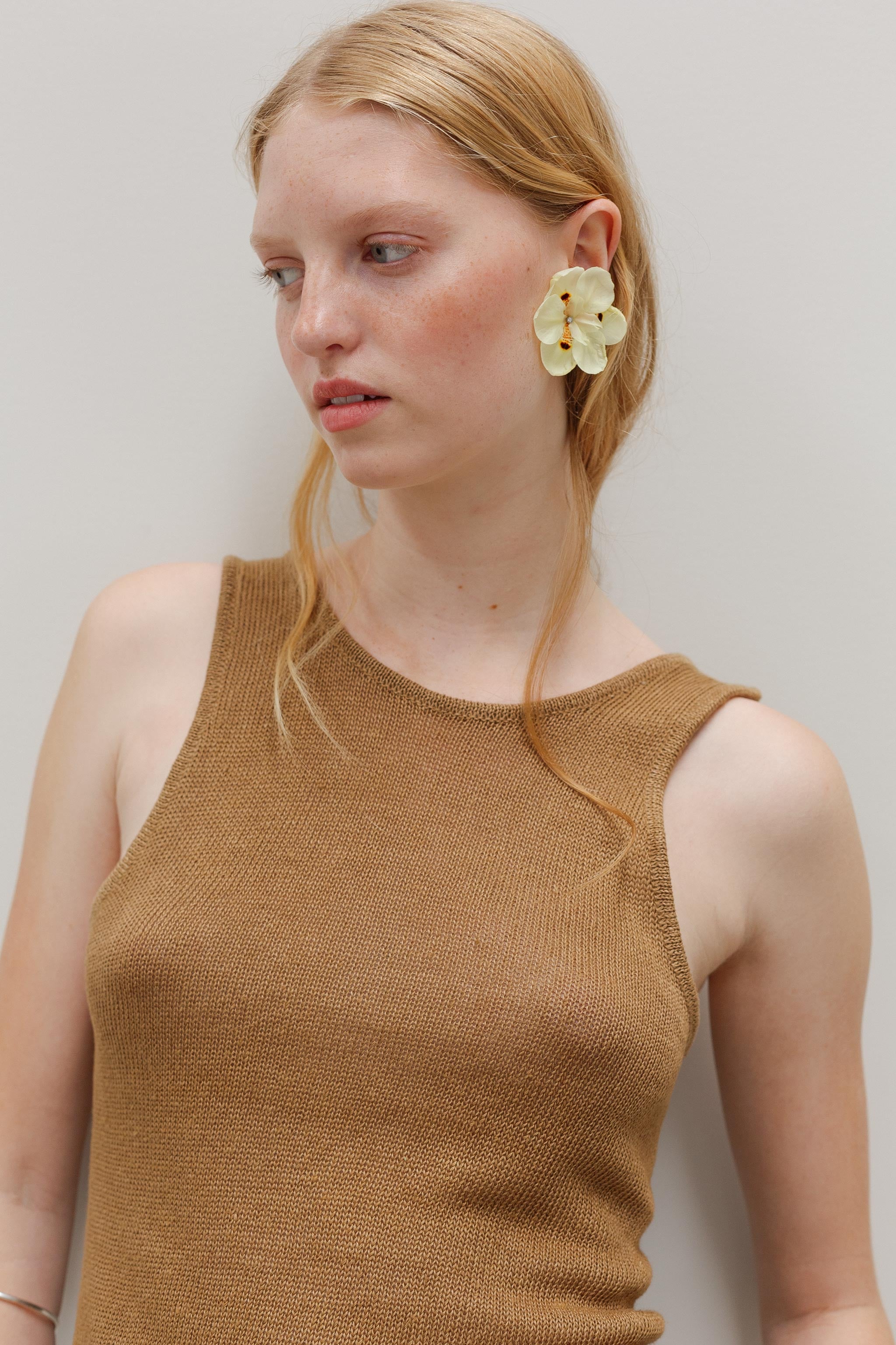 Amore Linen Top - Honey