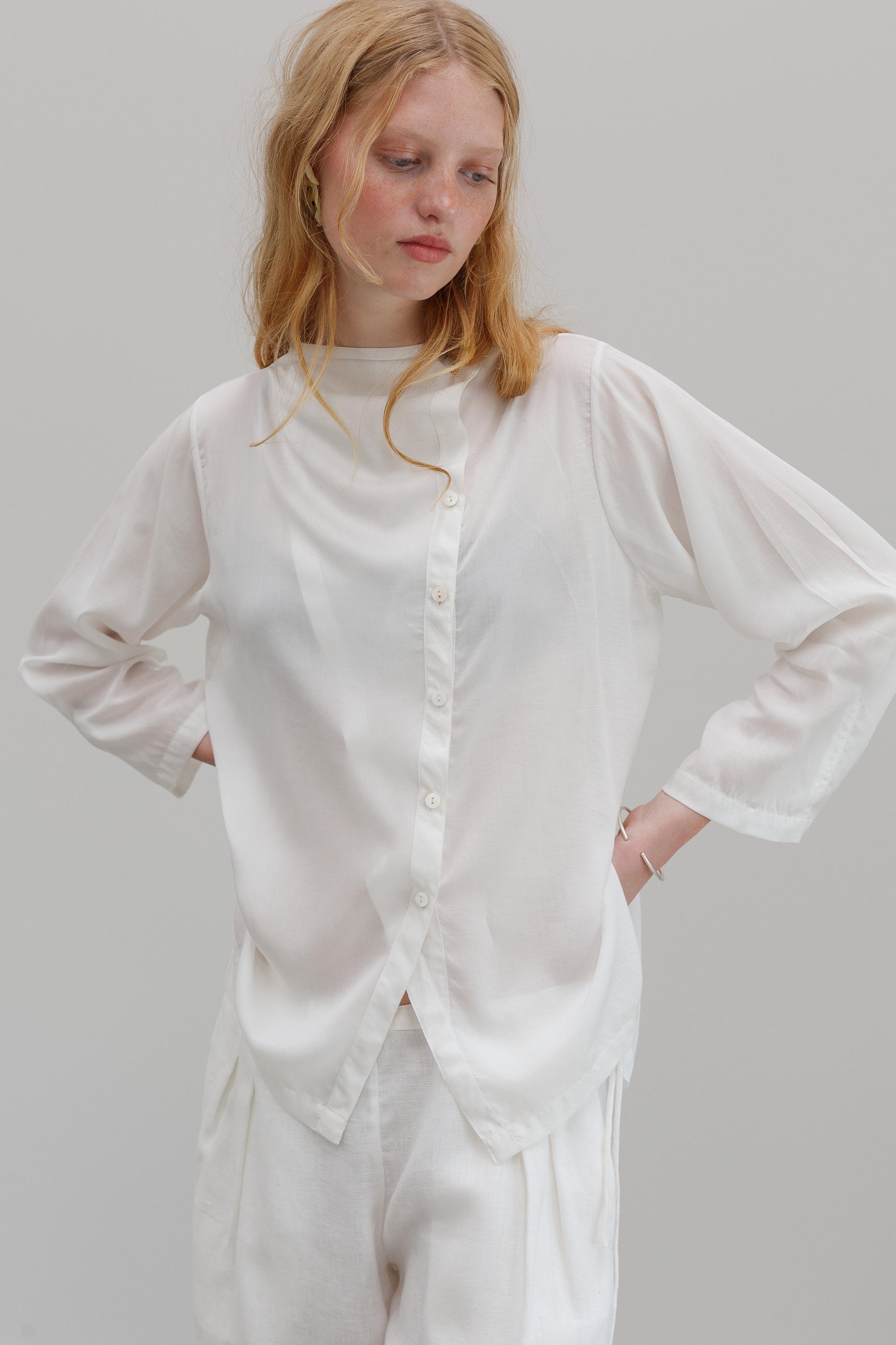 Phlox Tencel Blouse - White