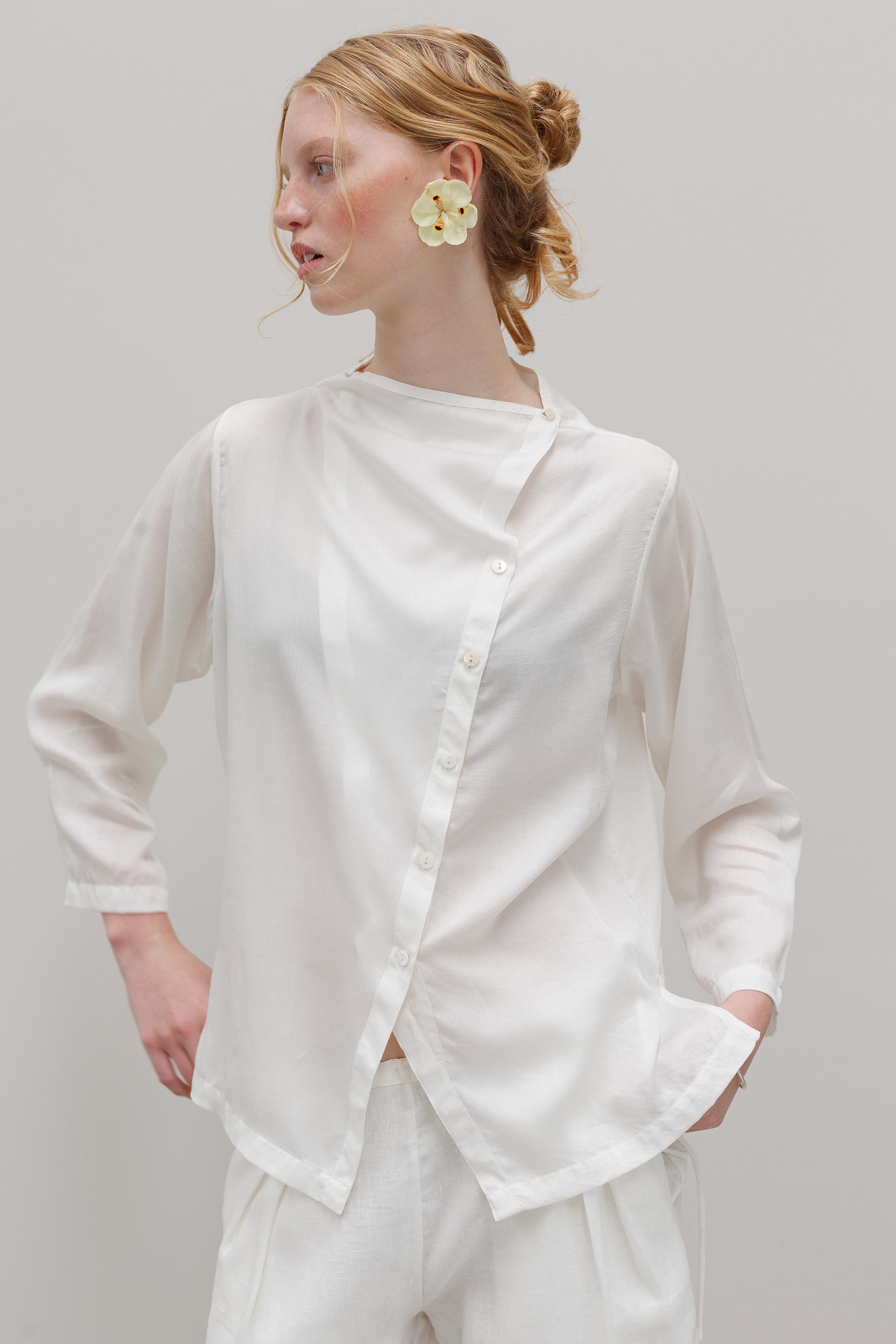 Phlox Tencel Blouse - White