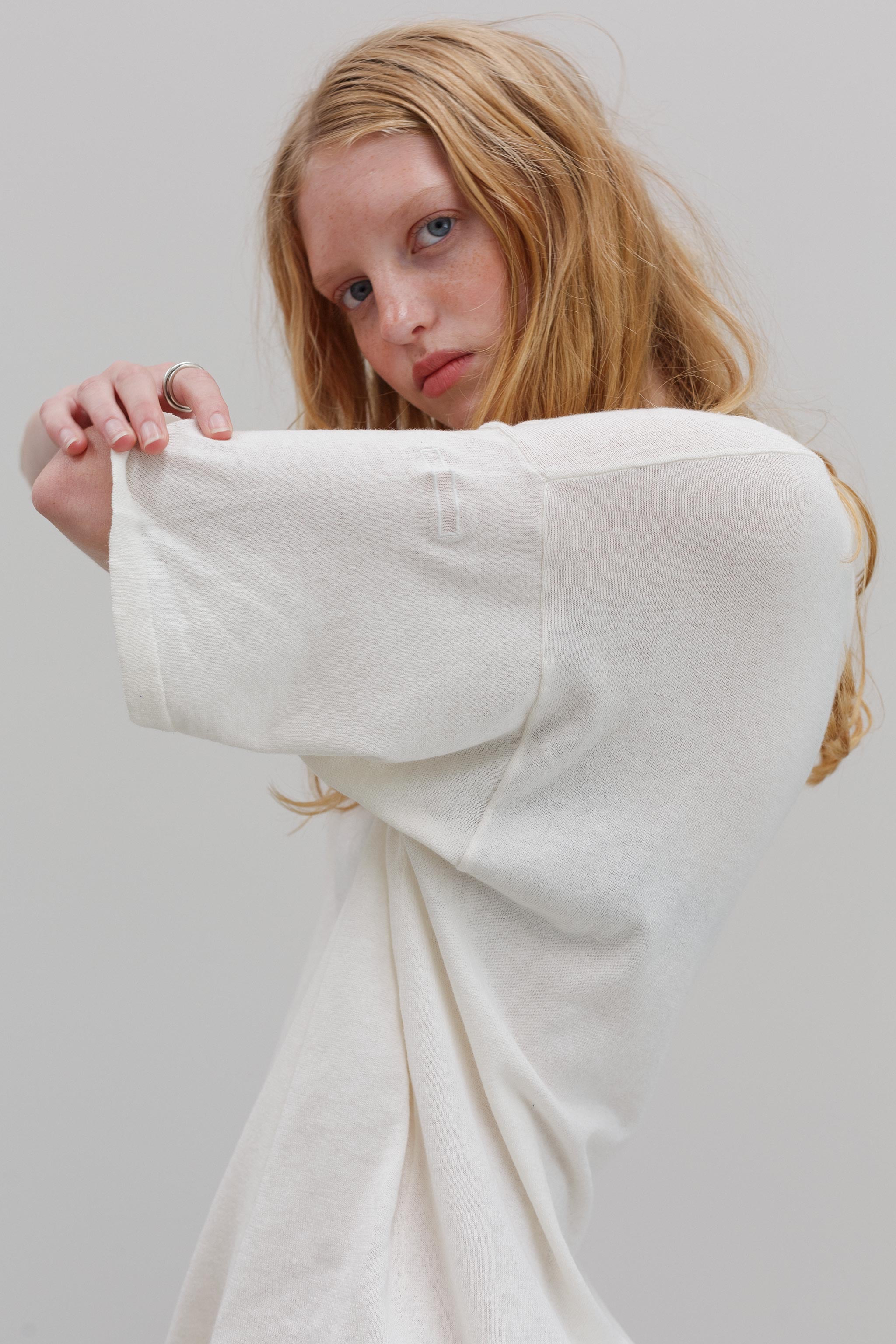 Kind Hemp Embroidery Top - Blanc