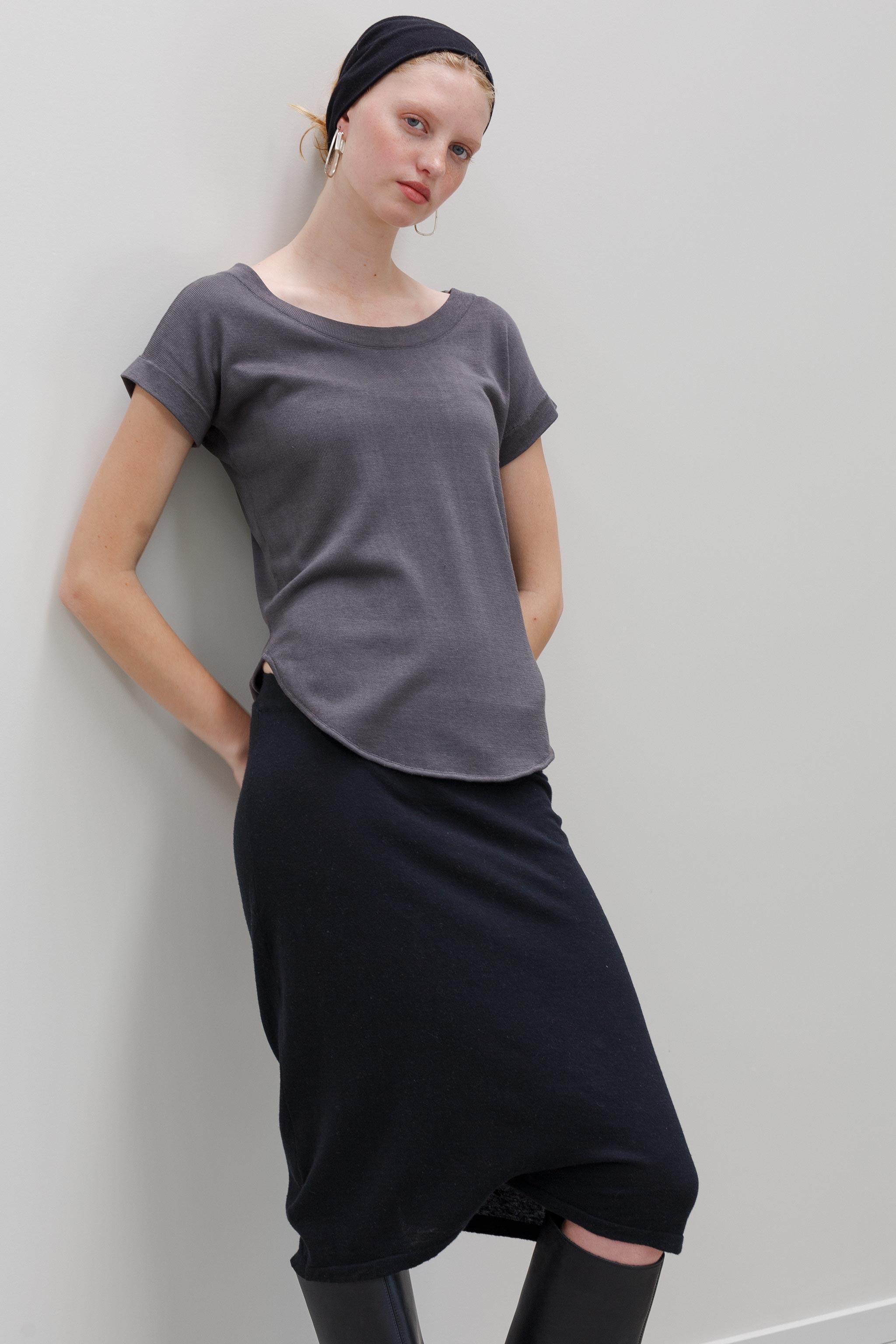 Balette Silk Cotton Top - Shadow