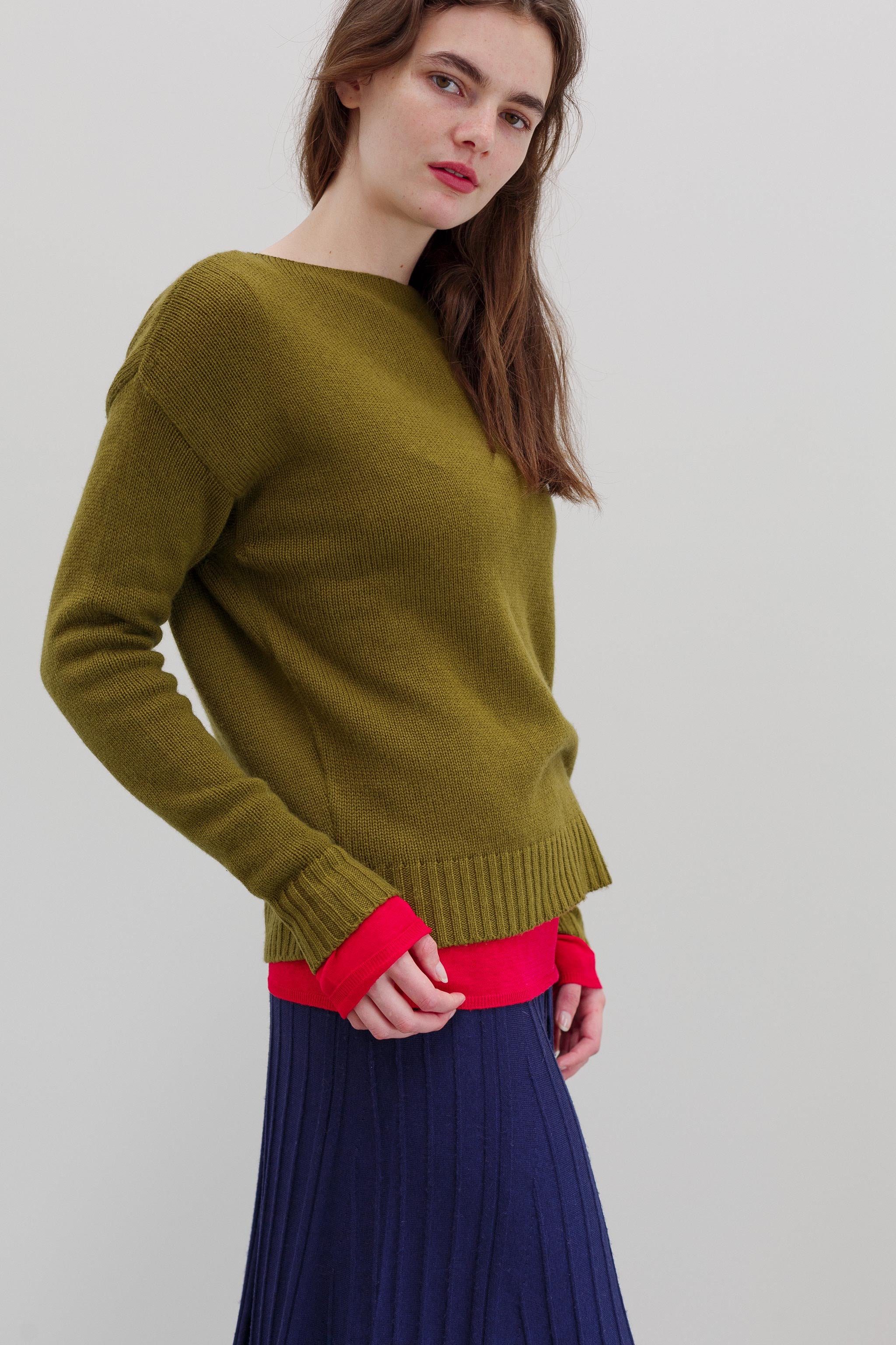 Ome Cashmere Jumper - Deep Chartreuse