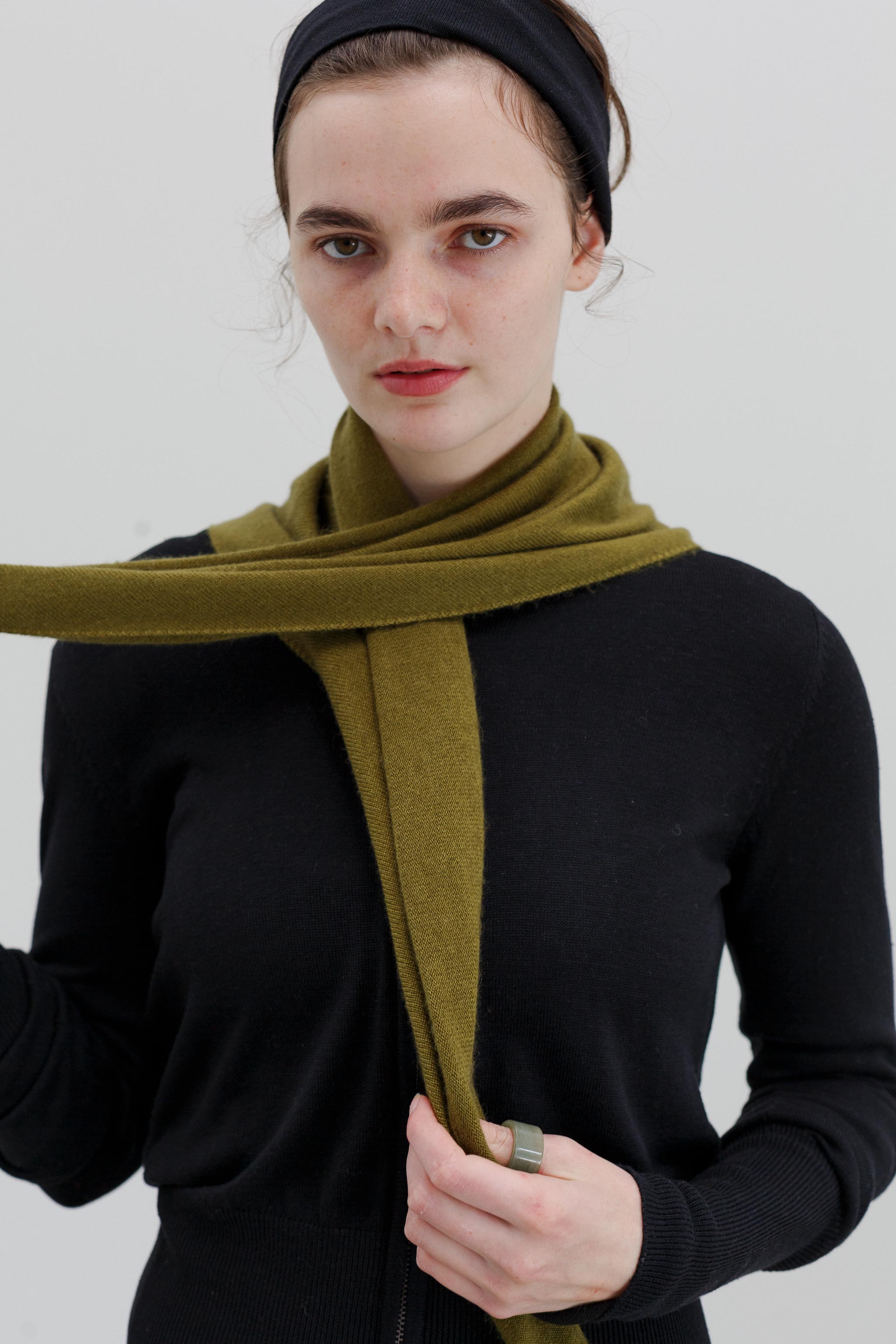 Consuelo Cashmere Scarf - Deep Chartreuse