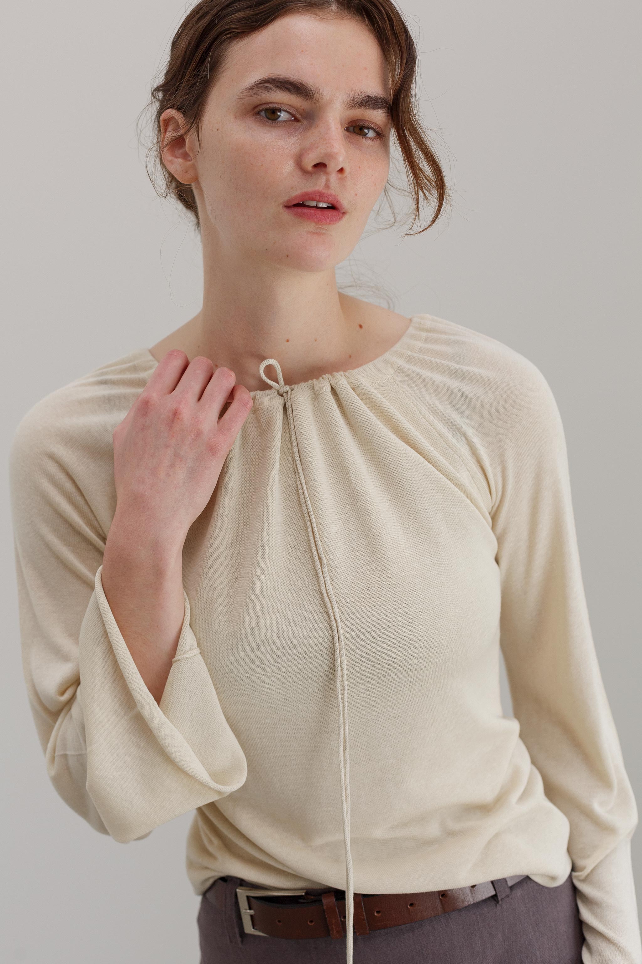 Amelon Silk Top - Cream
