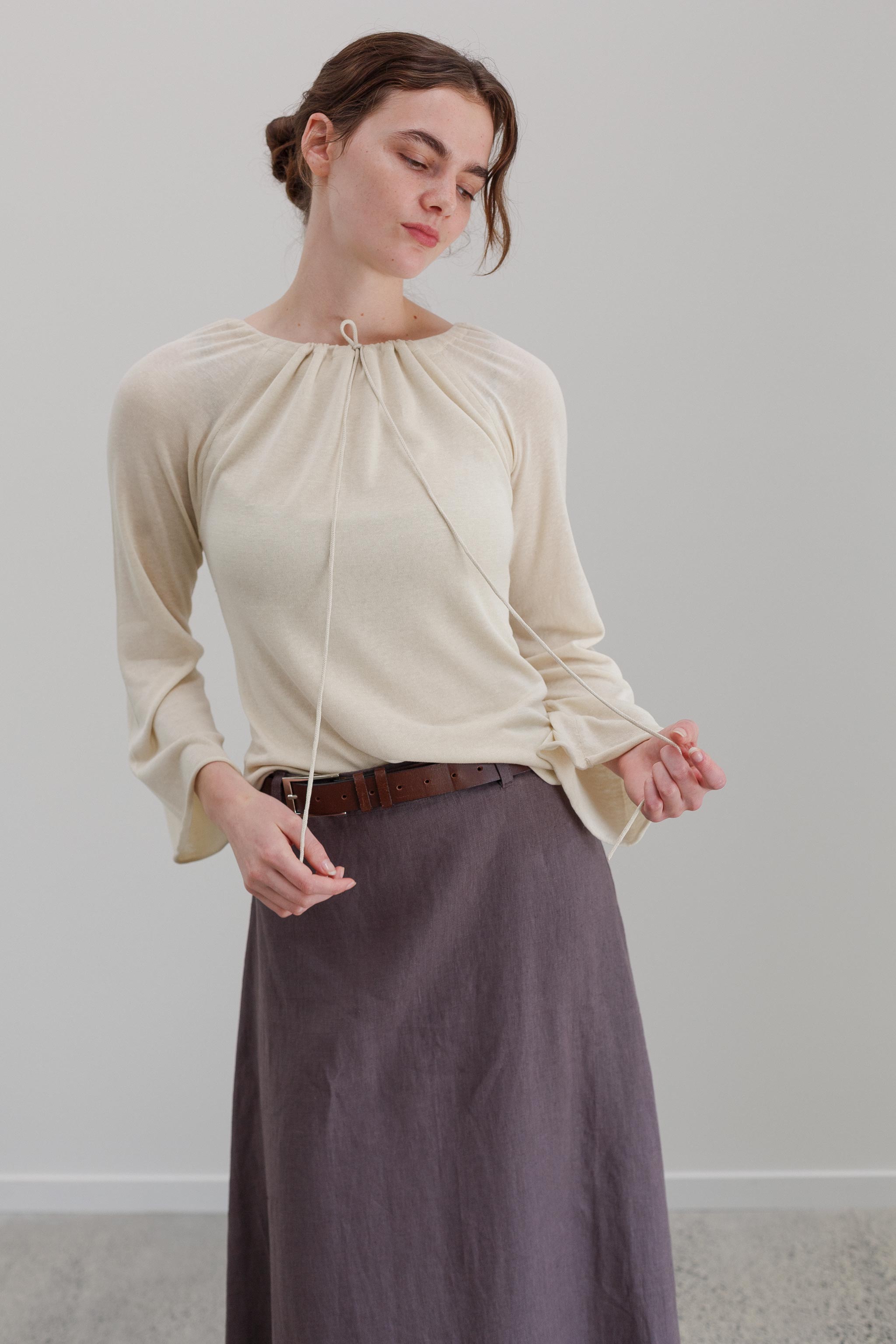 Amelon Silk Top - Cream