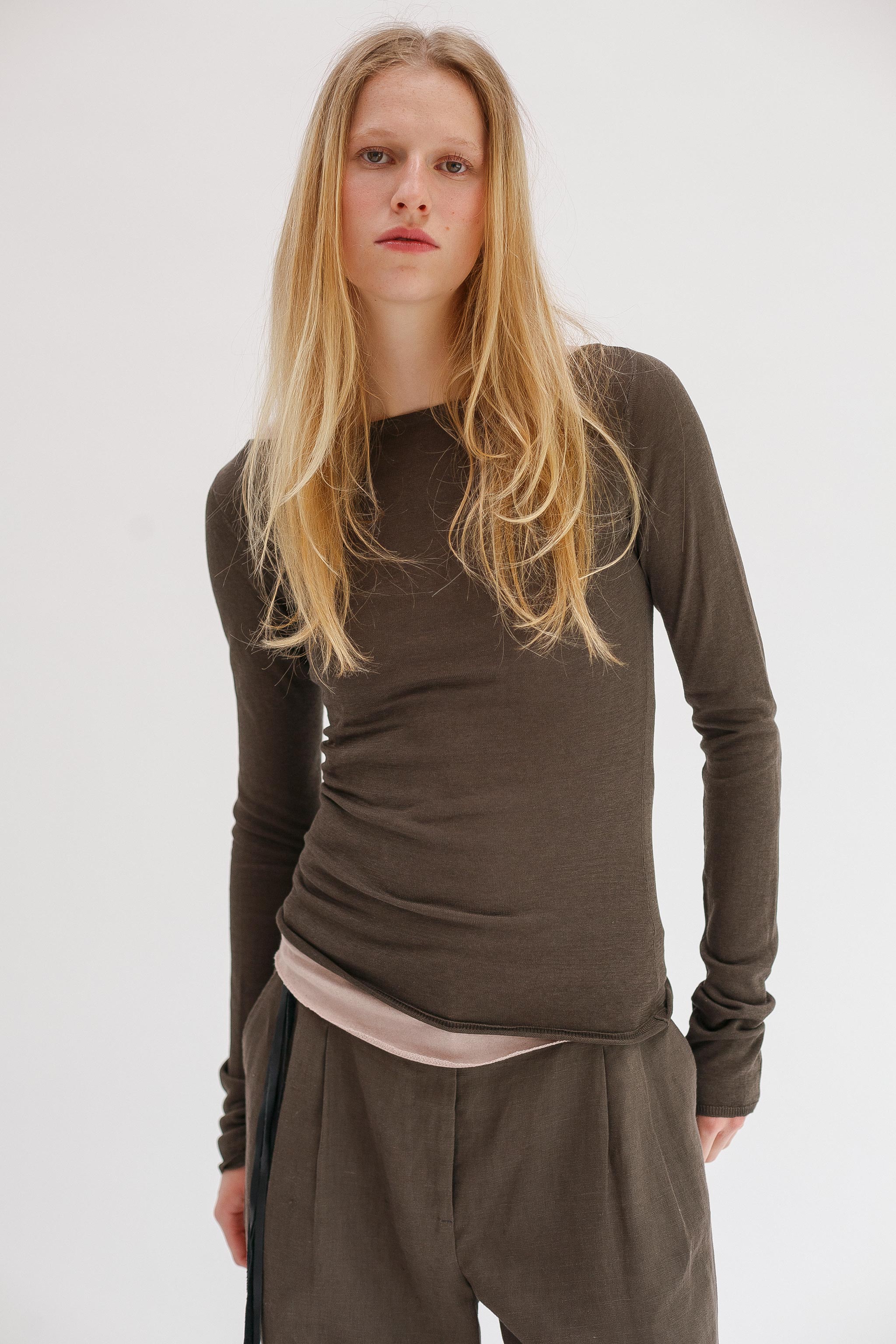 Onure Silk Top - Khaki