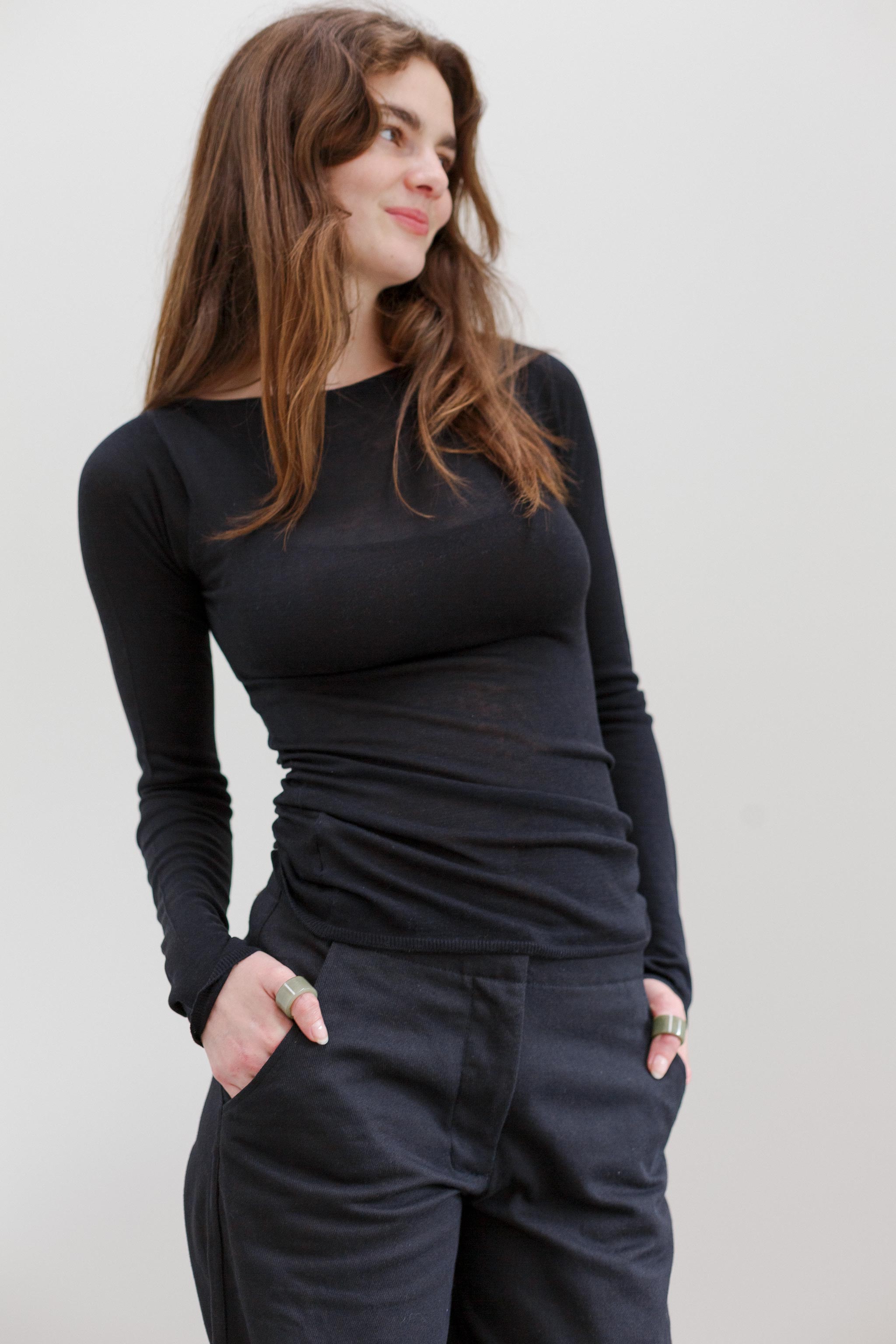 Onure Silk Top - Black