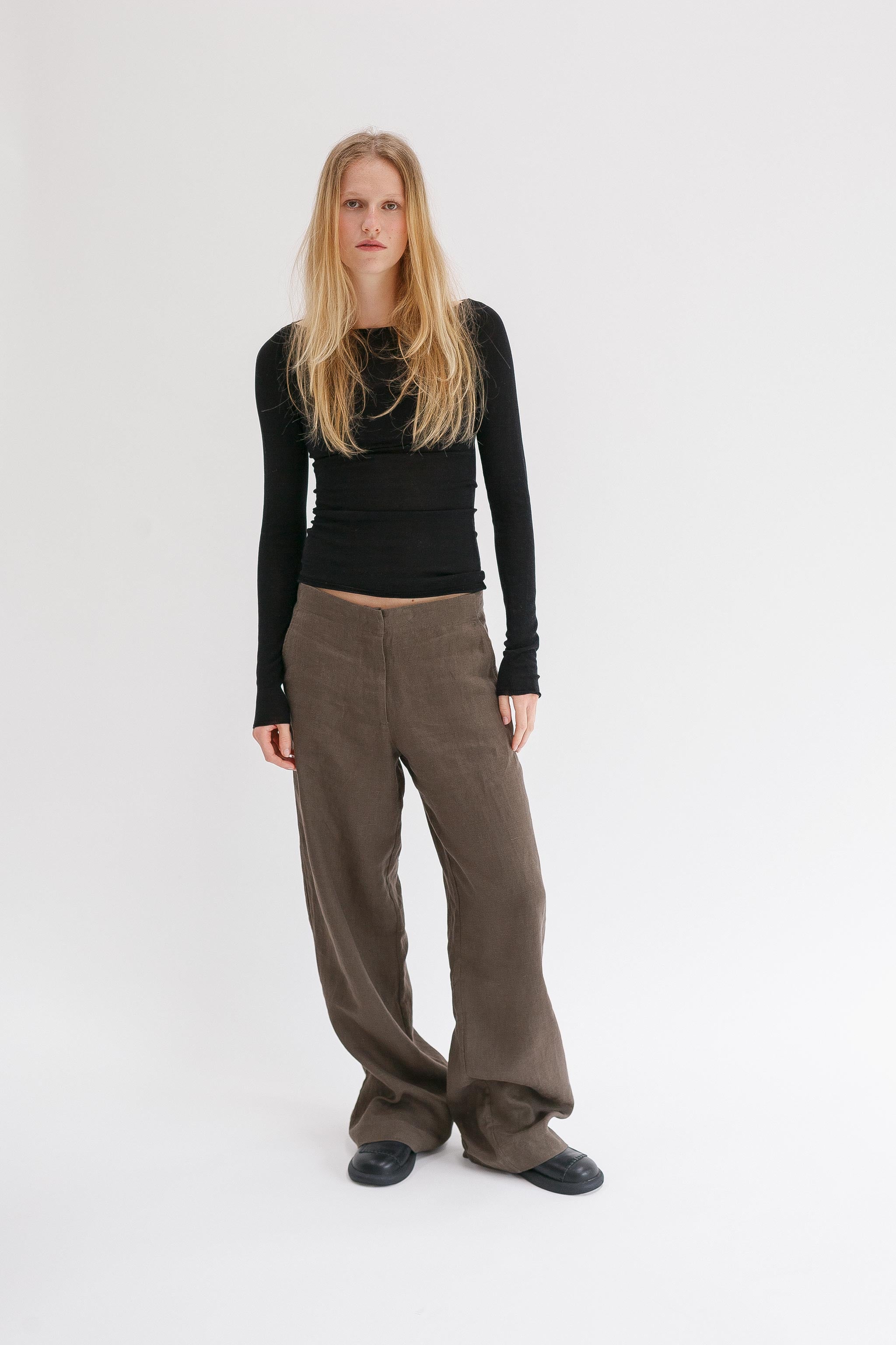 Leeway Linen Pants - Khaki