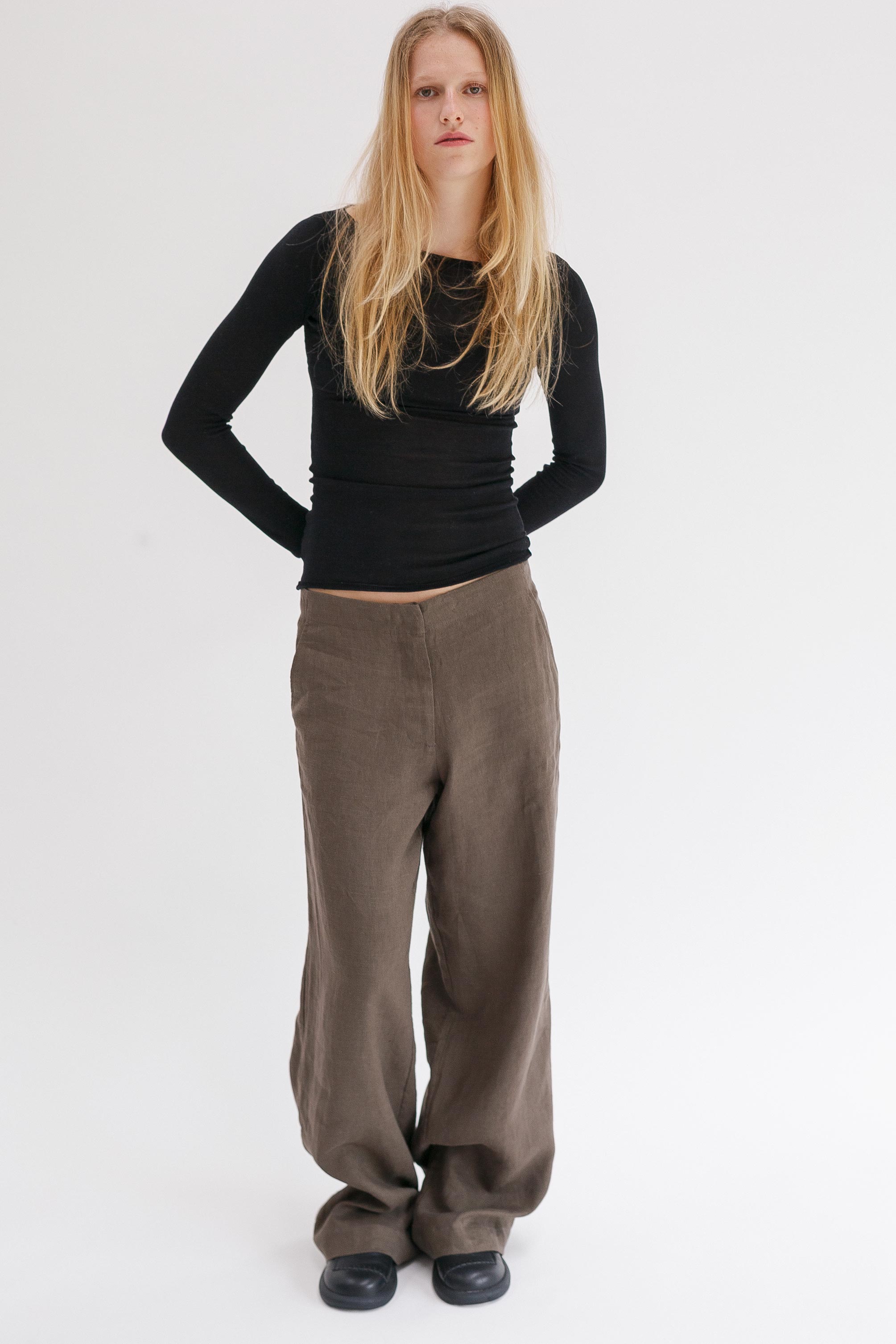 Leeway Linen Pants - Khaki