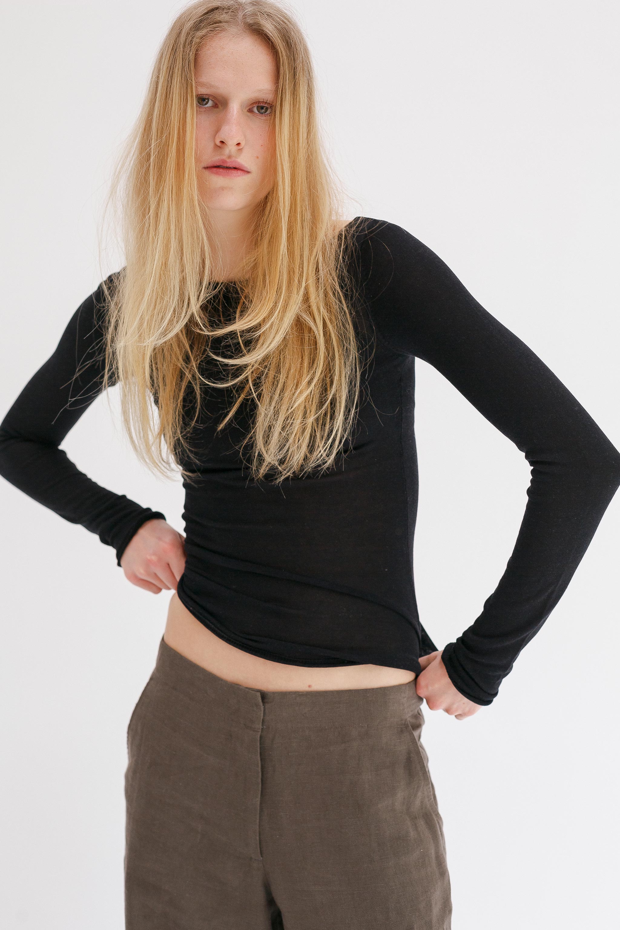 Onure Silk Top - Black