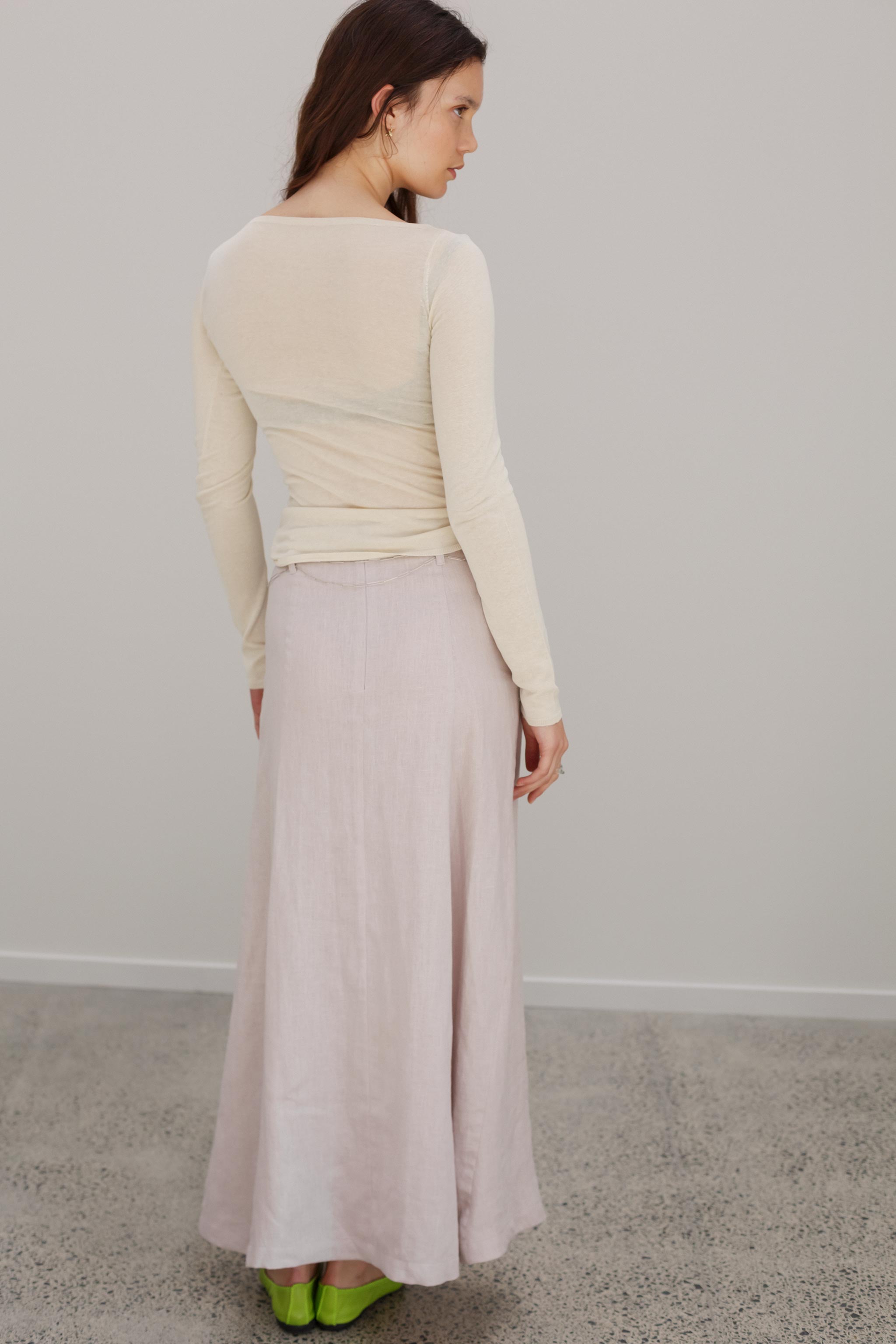Sedona Linen Skirt - Pearl