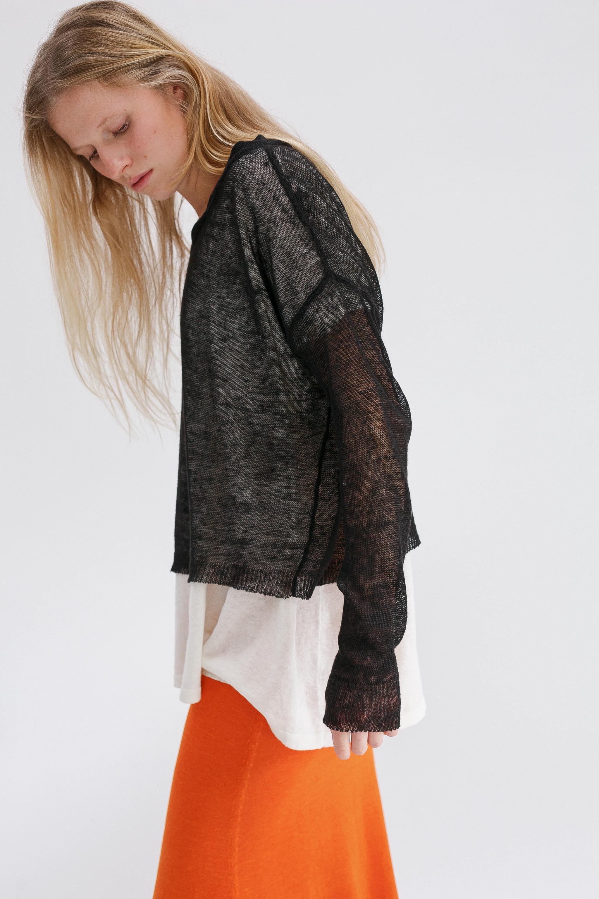 Ravel Linen Top - Black