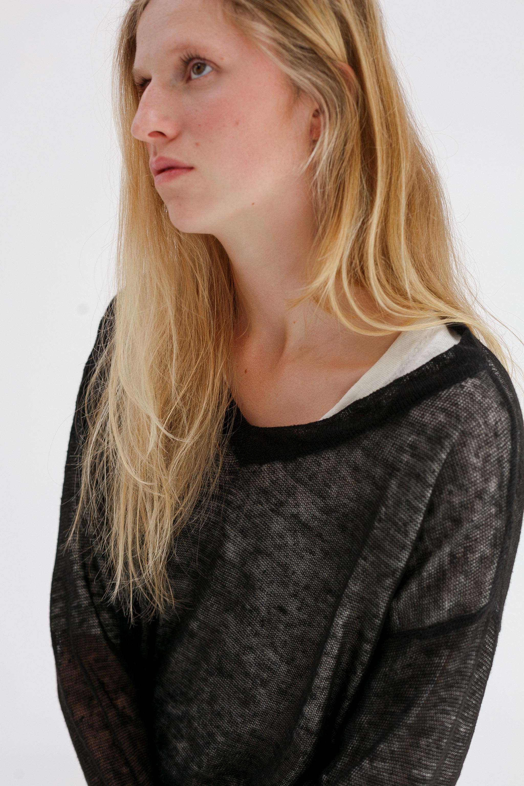 Ravel Linen Top - Black
