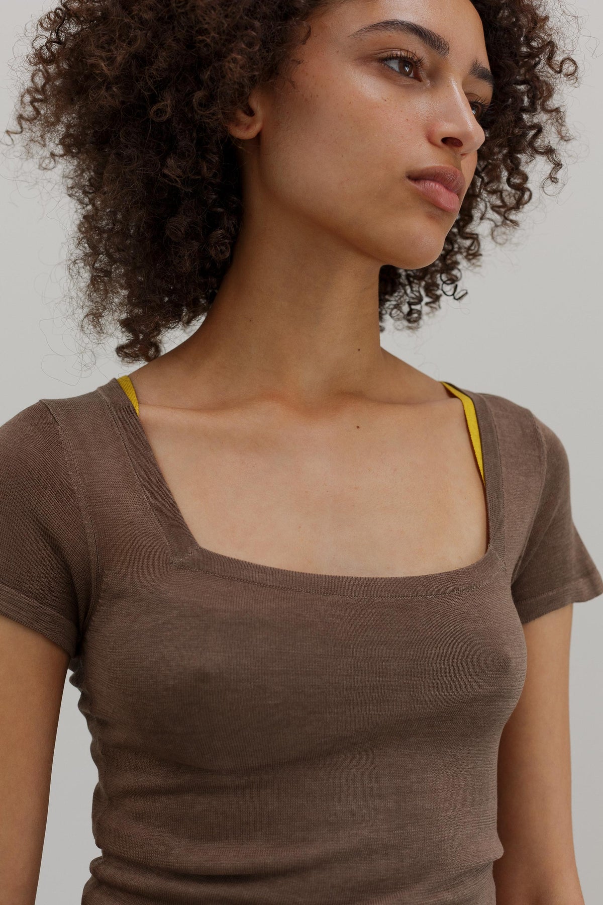 Pearl Silk Top - Mink