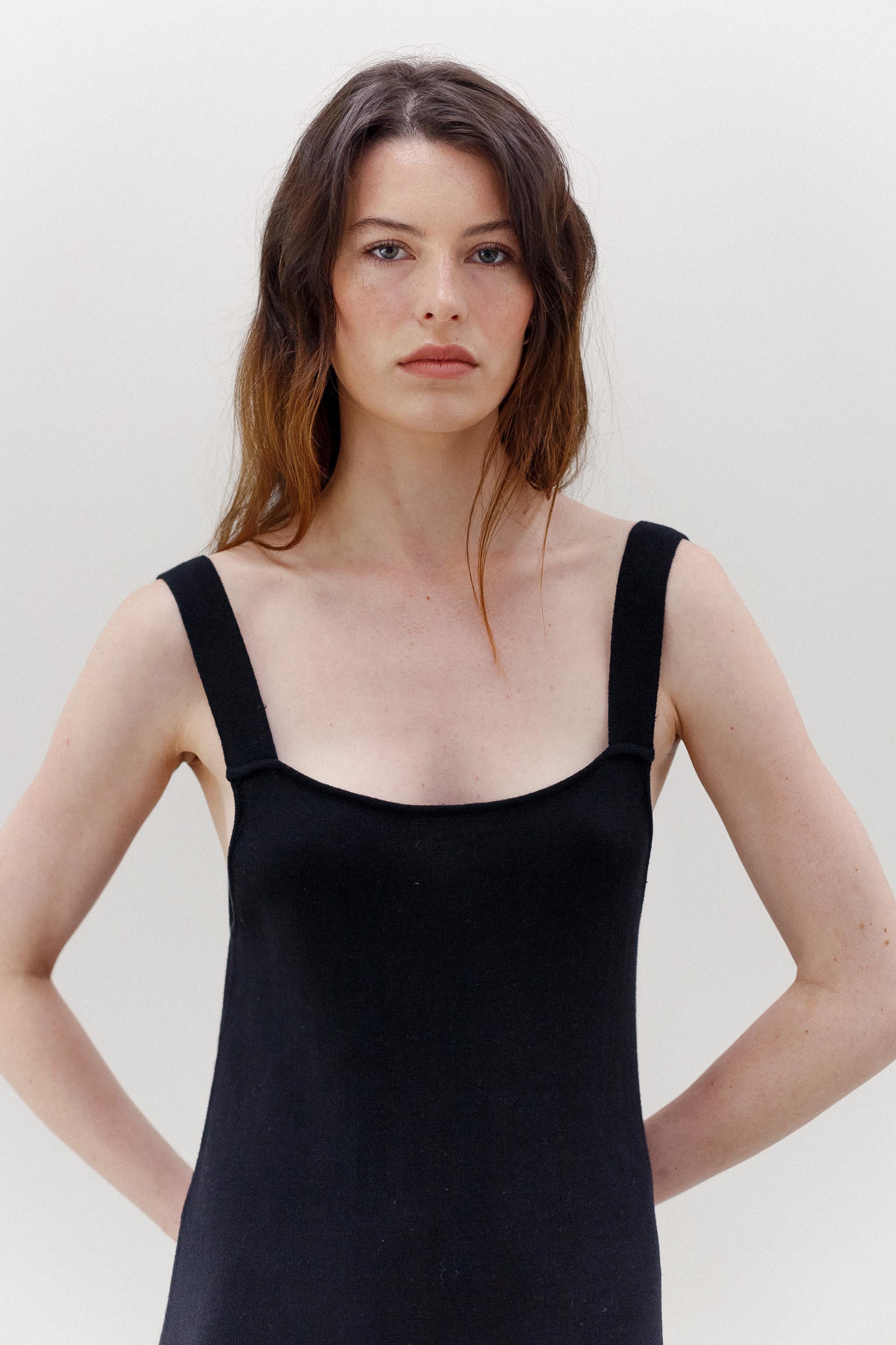 Neem Cashmere Cotton Dress - Black