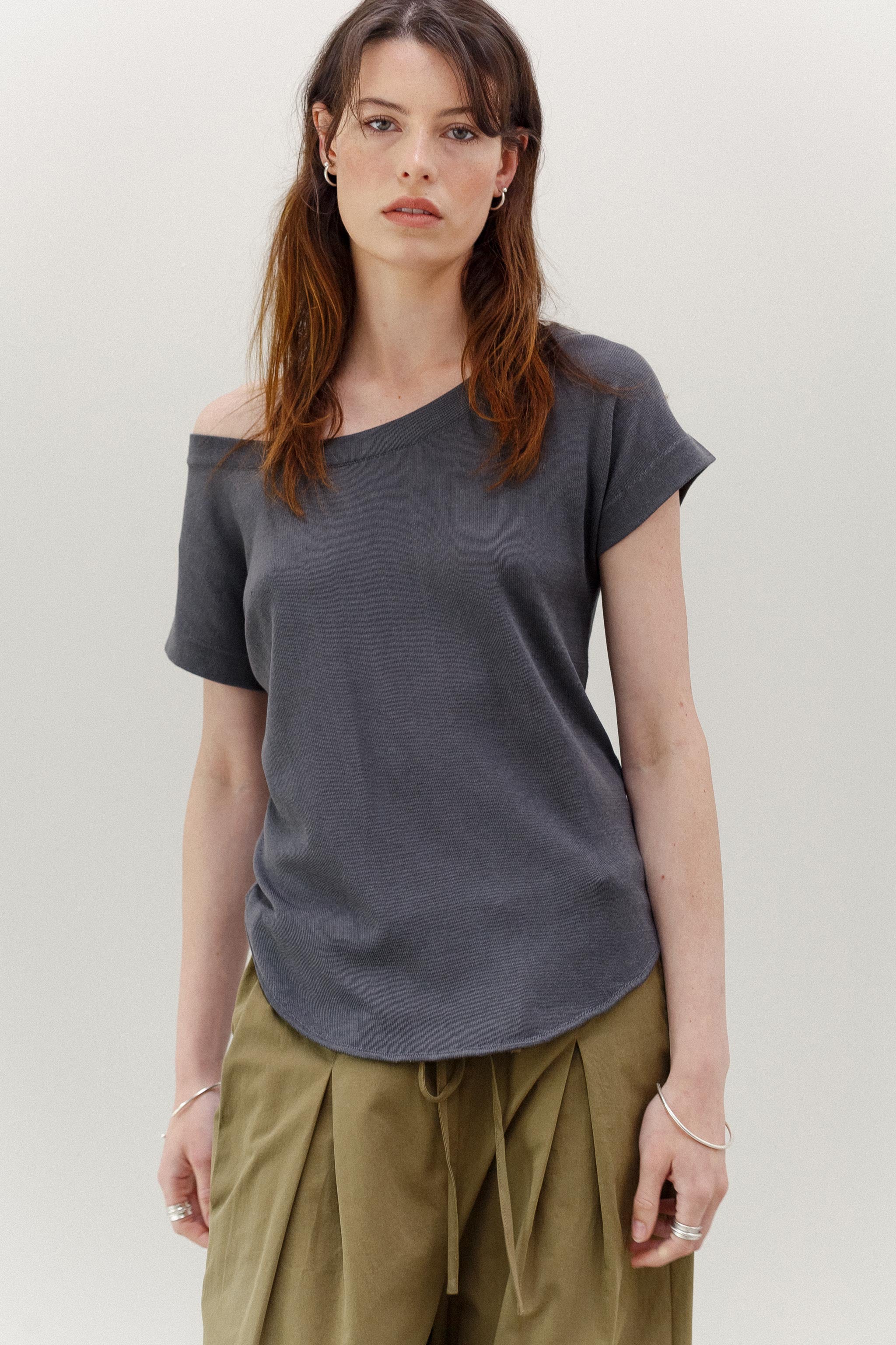 Balette Silk Cotton Top - Shadow