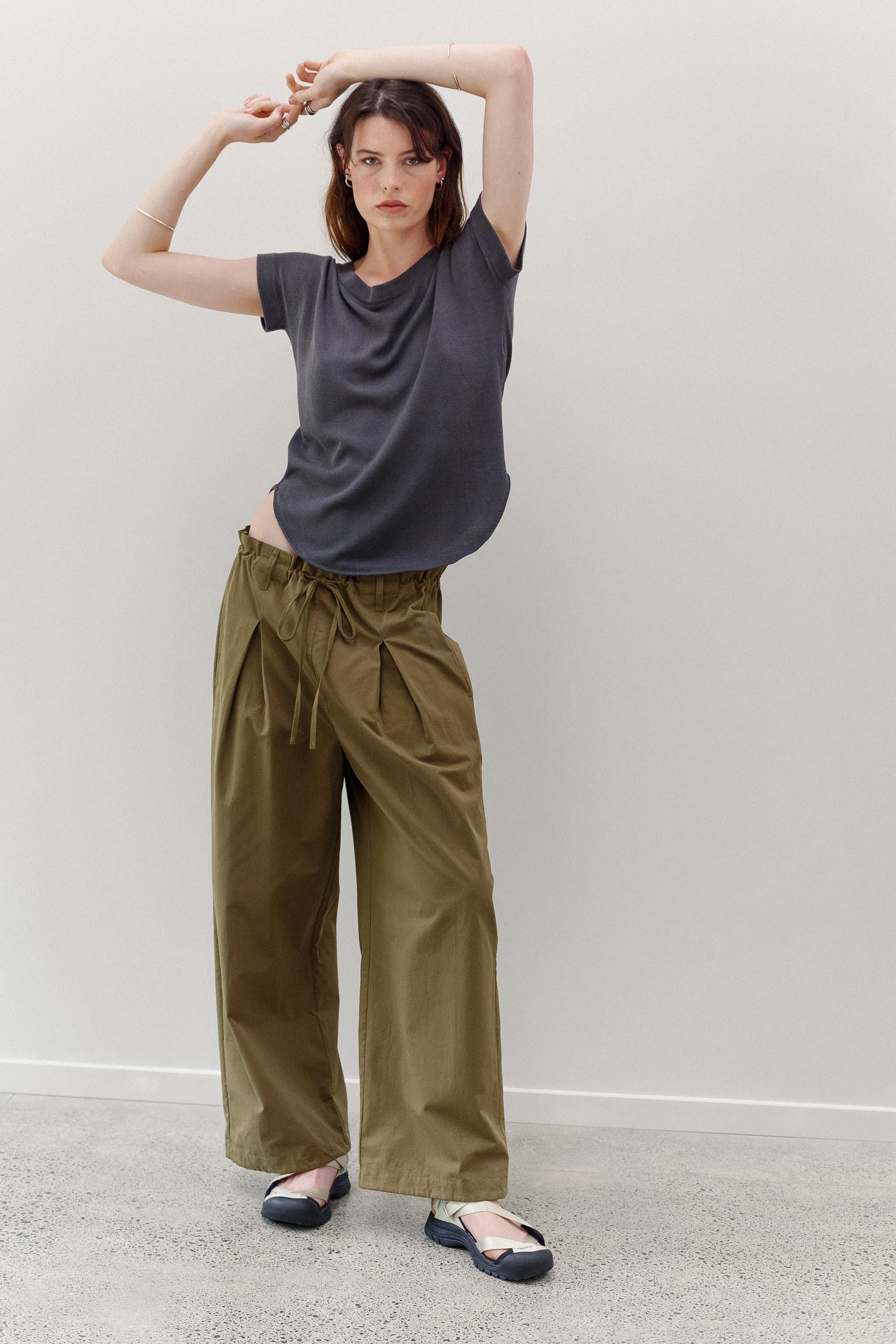 Jaker Cotton Pants - Green Tea