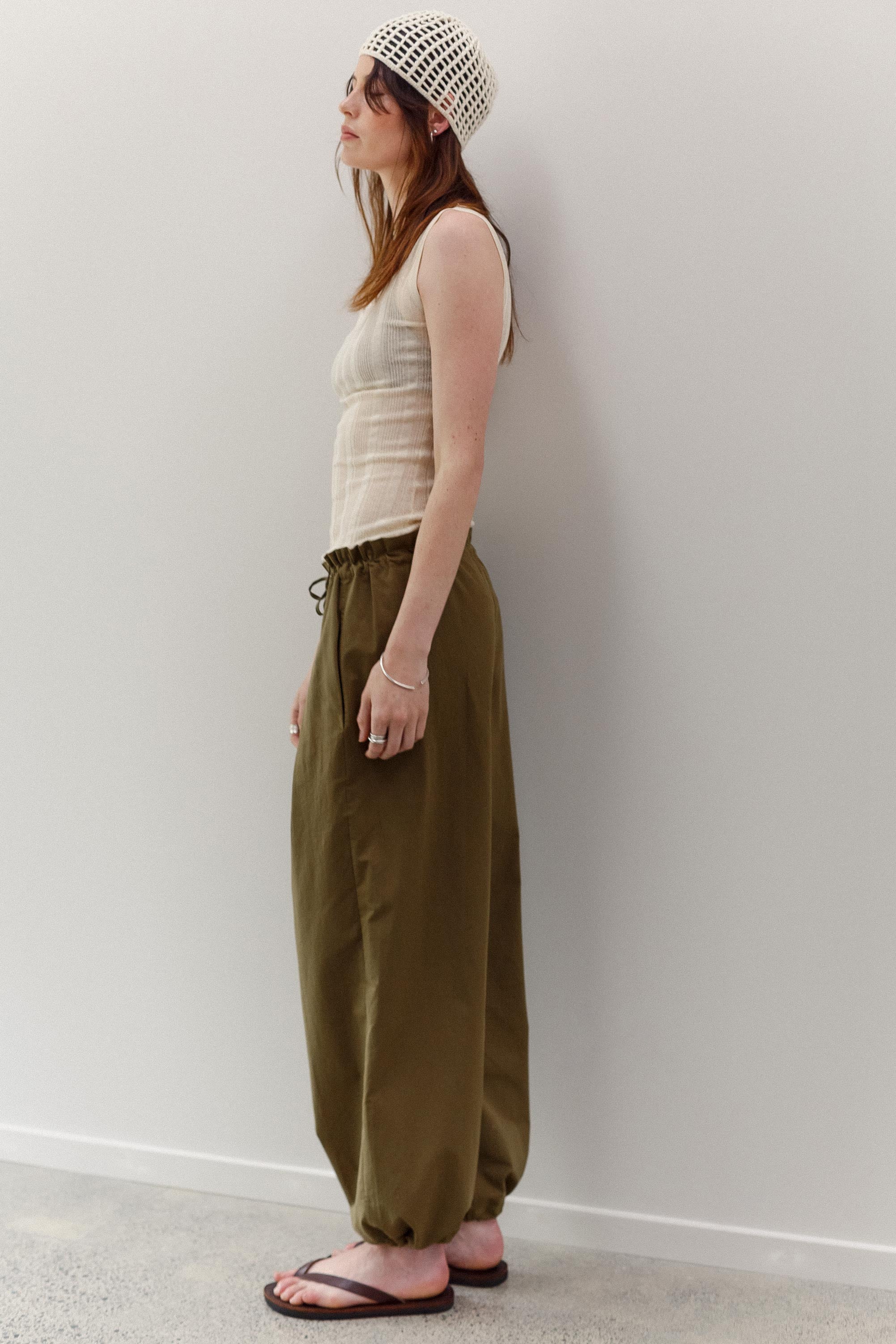 Jaker Cotton Pants - Green Tea