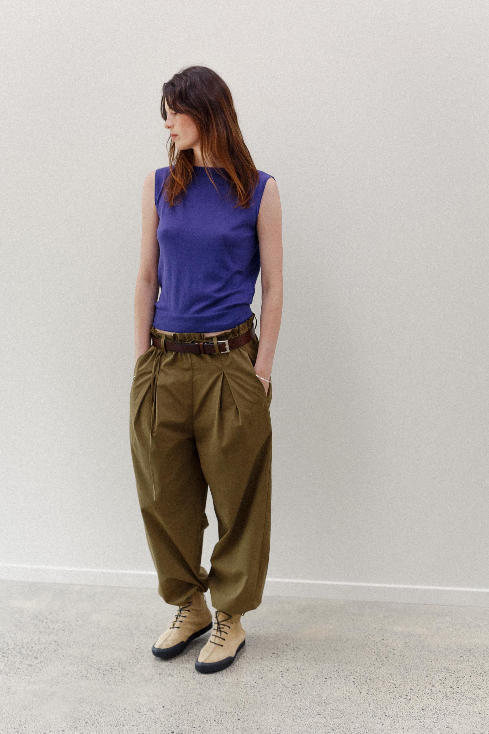 Jaker Cotton Pants - Green Tea